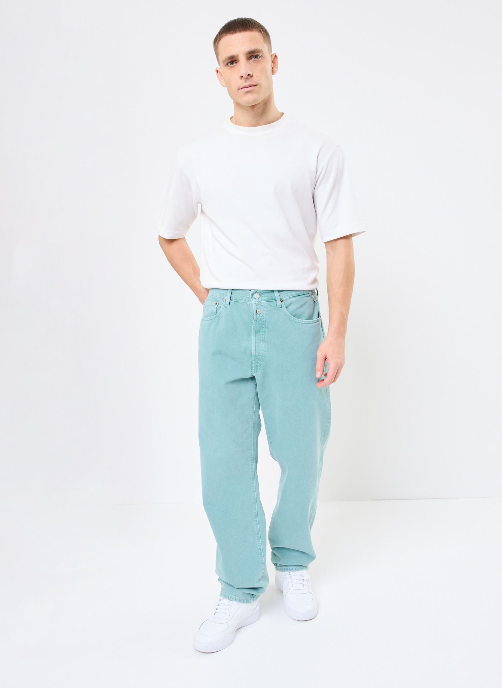 Rechte jeans / Straight Leg Jeans Jean heren groen Replay Rechte jeans / Straight Leg Jeans Jean heren groen GREEN POWDER