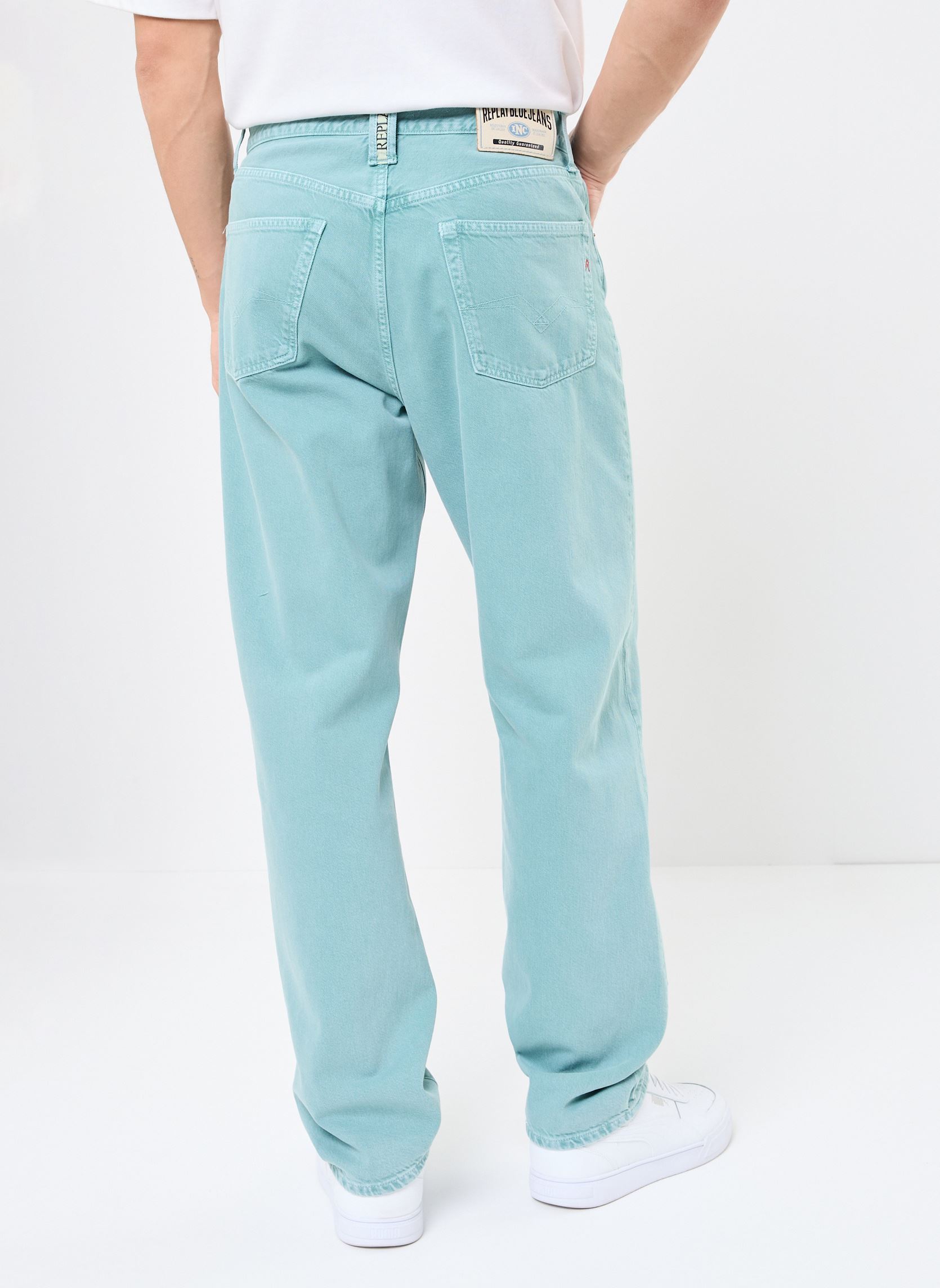 Rechte jeans / Straight Leg Jeans Jean heren groen Replay Rechte jeans / Straight Leg Jeans Jean heren groen GREEN POWDER