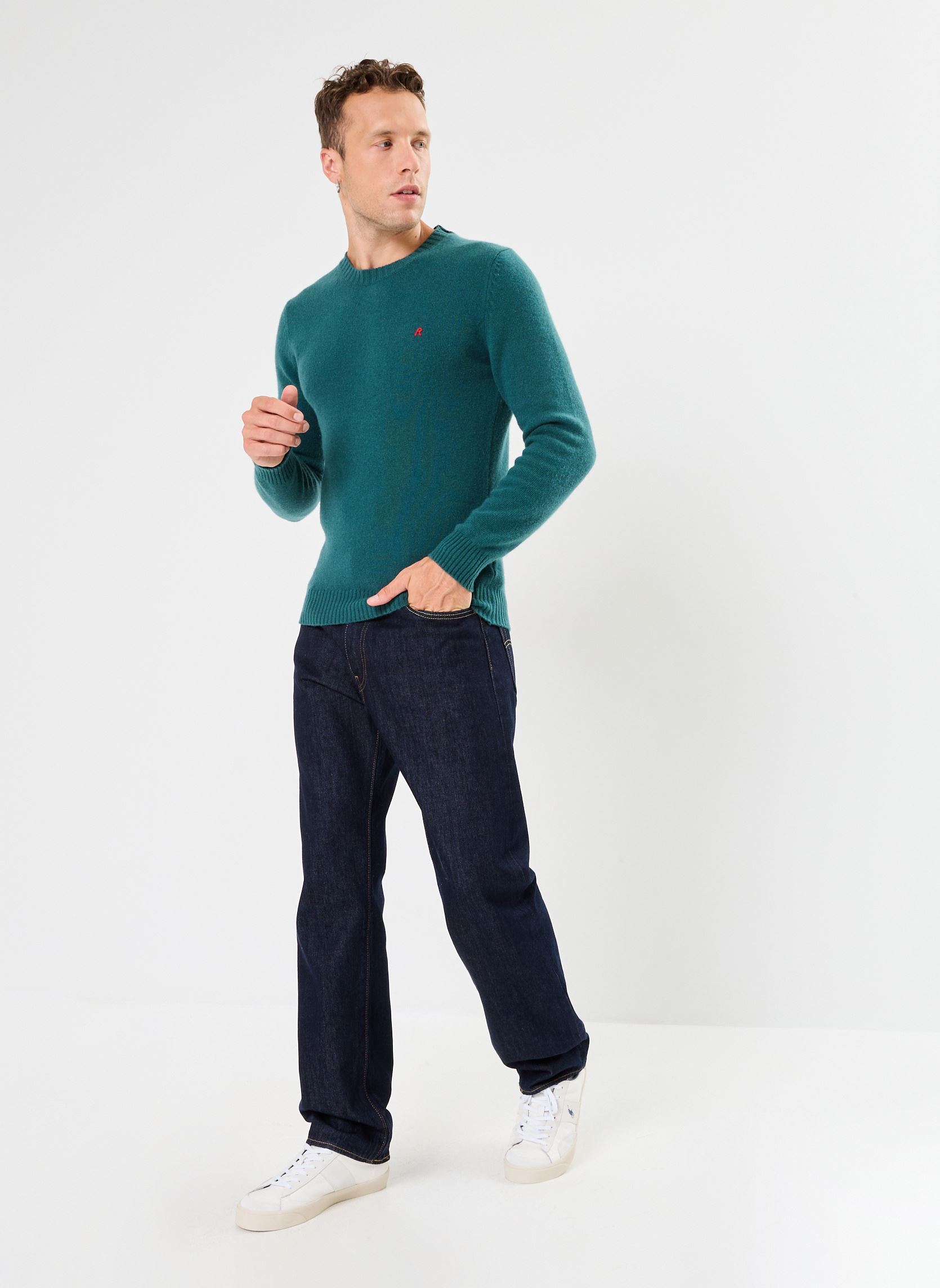 Pulls Maille homme vert Replay Pulls Maille homme vert ATLANTIC GREEN