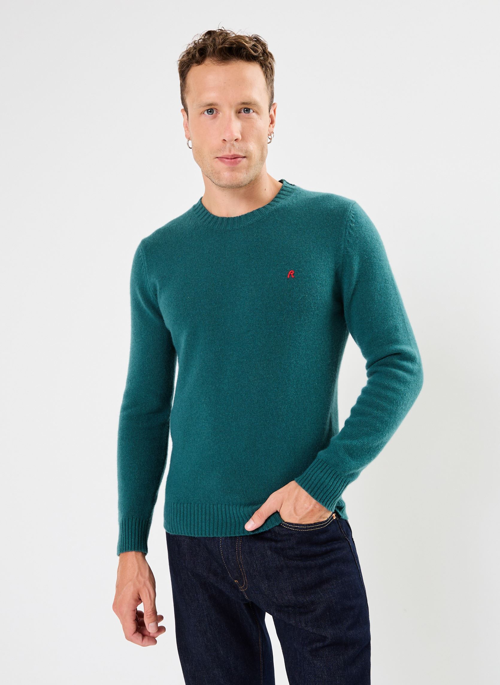 Pulls Maille homme vert Replay Pulls Maille homme vert ATLANTIC GREEN