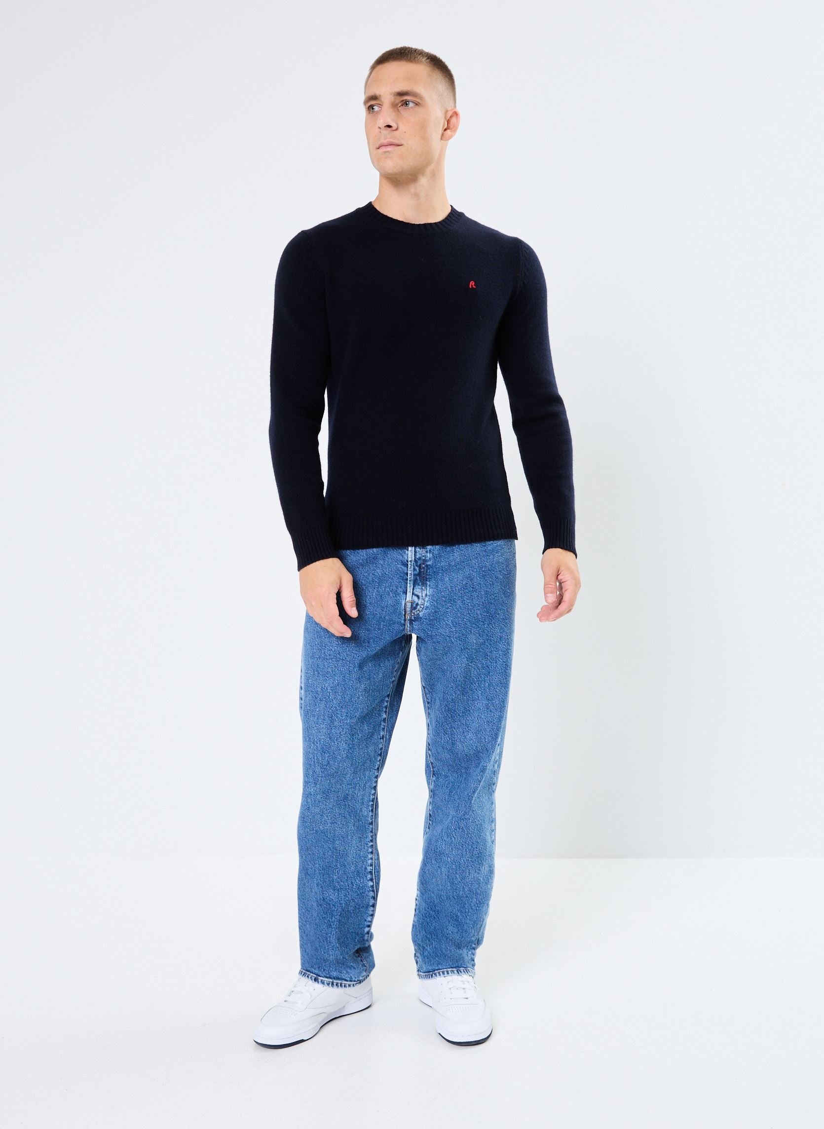 Pulls Maille homme bleu Replay Pulls Maille homme bleu NIGHT BLUE