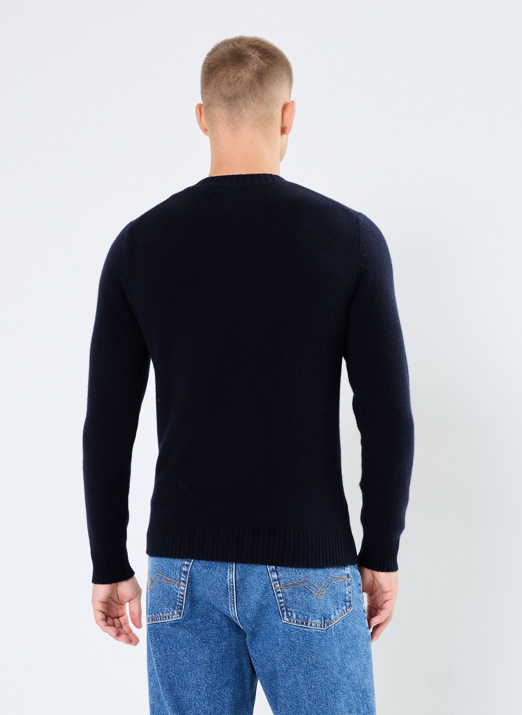 Pulls Maille homme bleu Replay Pulls Maille homme bleu NIGHT BLUE
