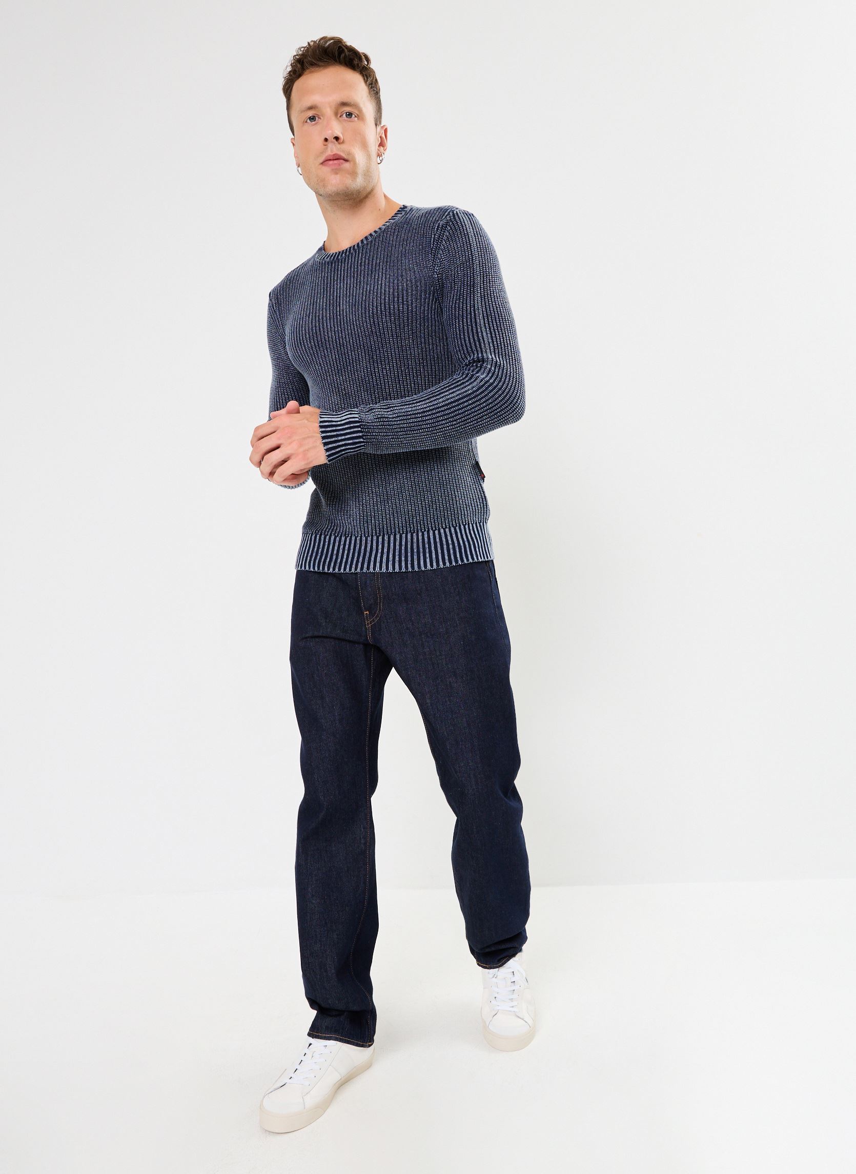 Pulls Maille Delavée homme bleu Replay Pulls Maille Delavée homme bleu PETROL BLUE