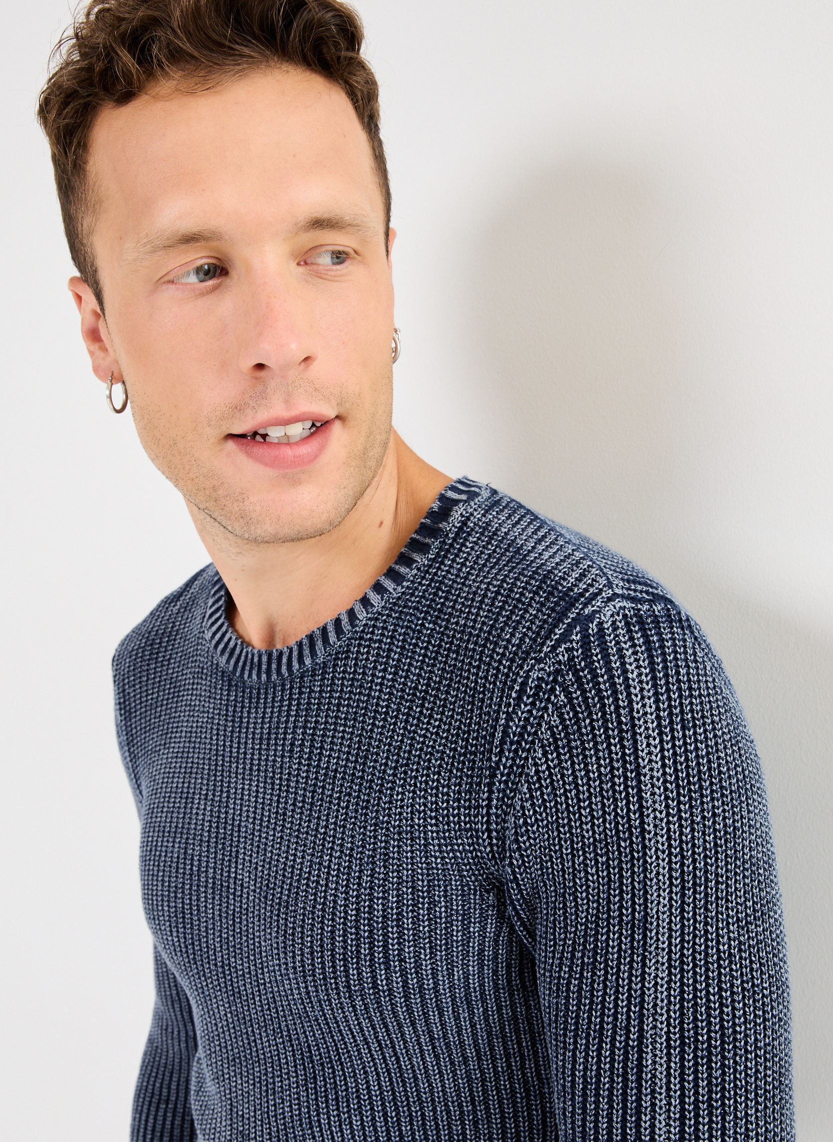 Pulls Maille Delavée homme bleu Replay Pulls Maille Delavée homme bleu PETROL BLUE