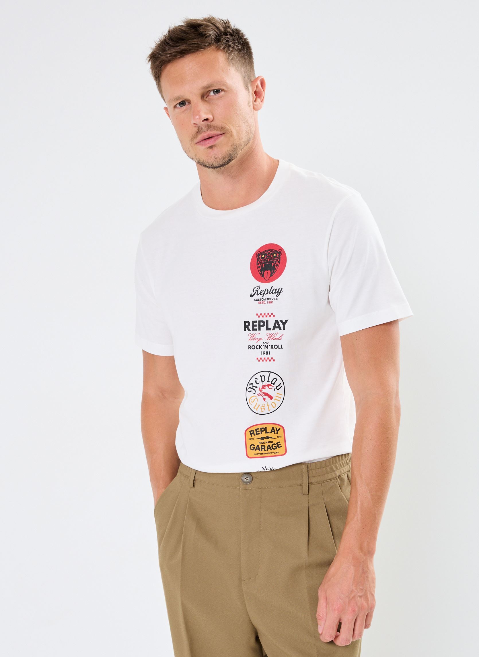 Vêtements Replay T shirt Patches pour Accessoires