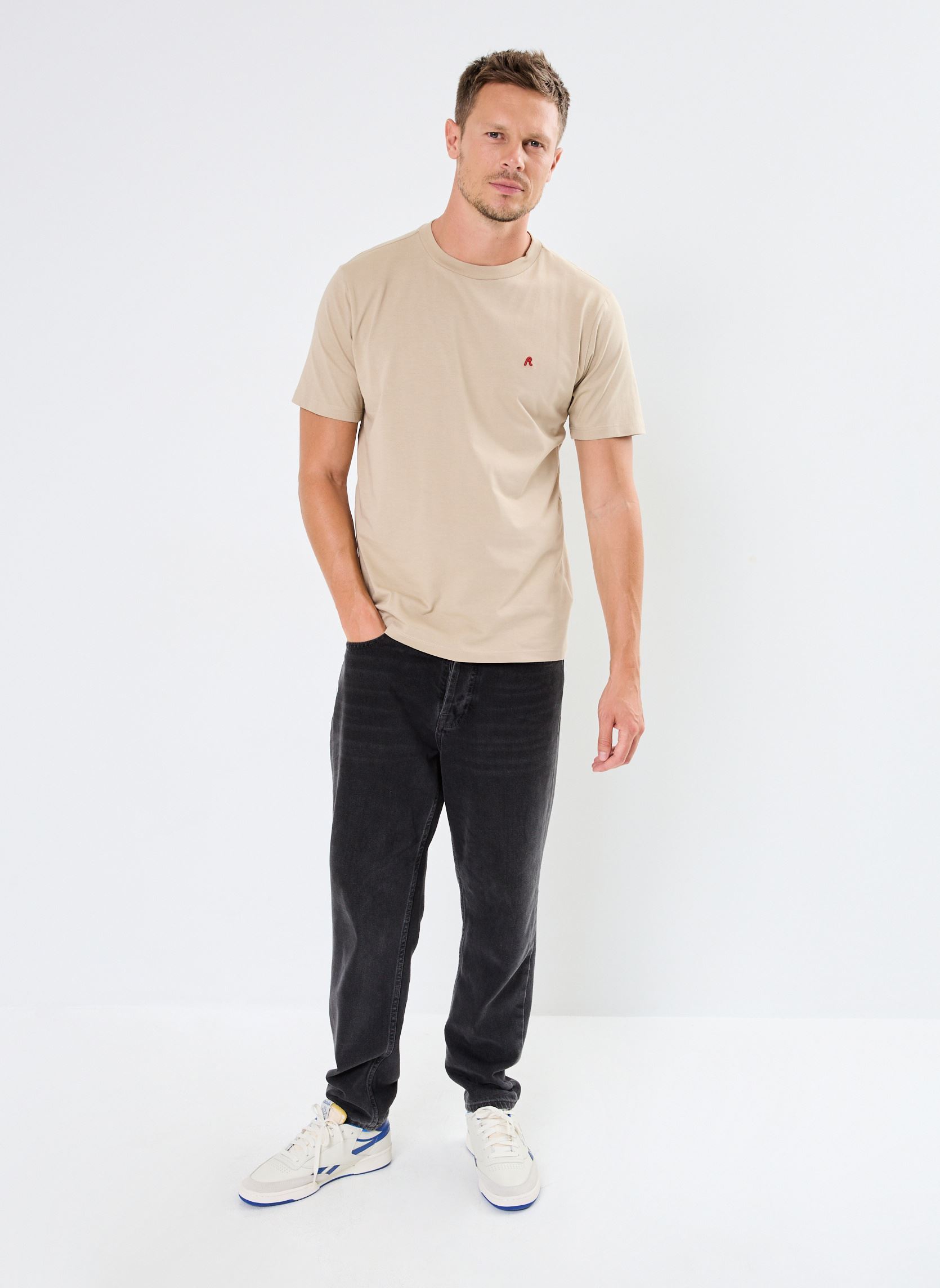 Tee-shirts manches courtes T-shirt homme beige Replay Tee-shirts manches courtes T-shirt homme beige LIGHT TAUPE