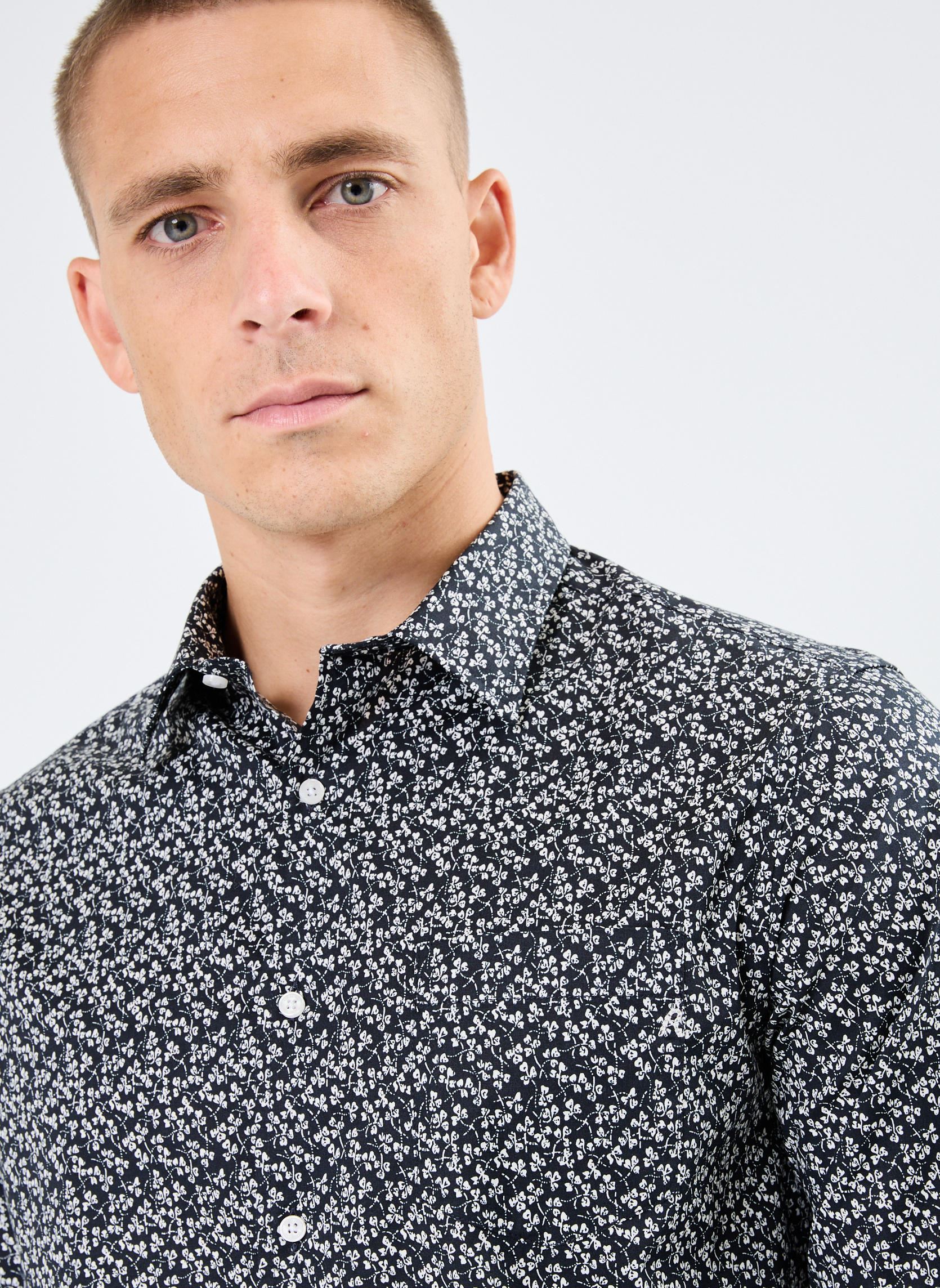 Chemises Chemise Imprime fleurs homme noir Replay Chemises Chemise Imprime fleurs homme noir BLACKBOARD/NATURAL WHITE