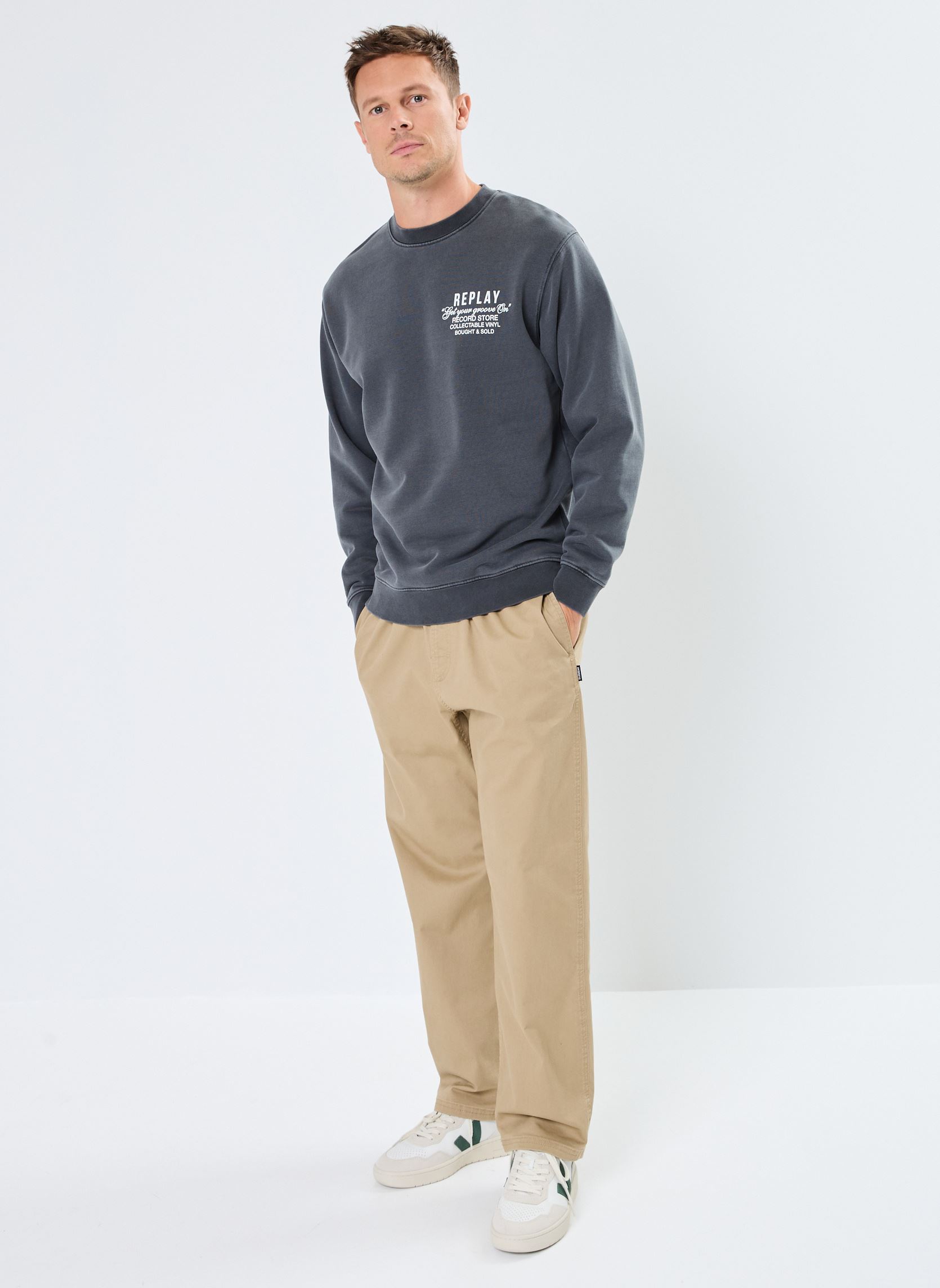 Sweats Sweat Gros logo homme gris Replay Sweats Sweat Gros logo homme gris BLACKBOARD