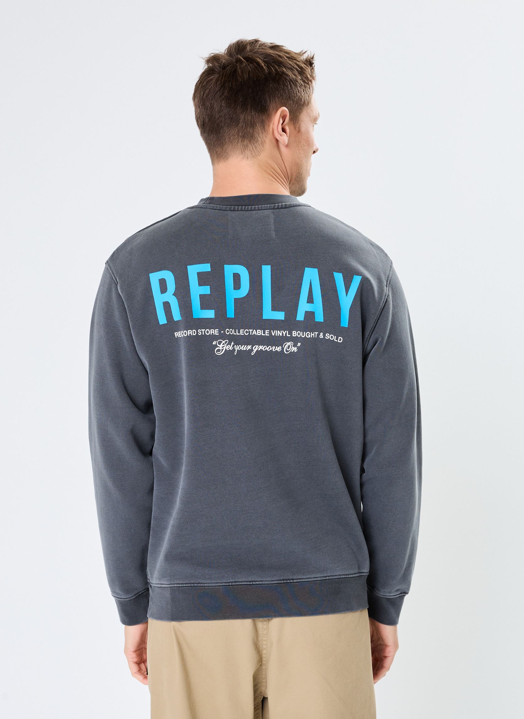 Sweats Sweat Gros logo homme gris Replay Sweats Sweat Gros logo homme gris BLACKBOARD