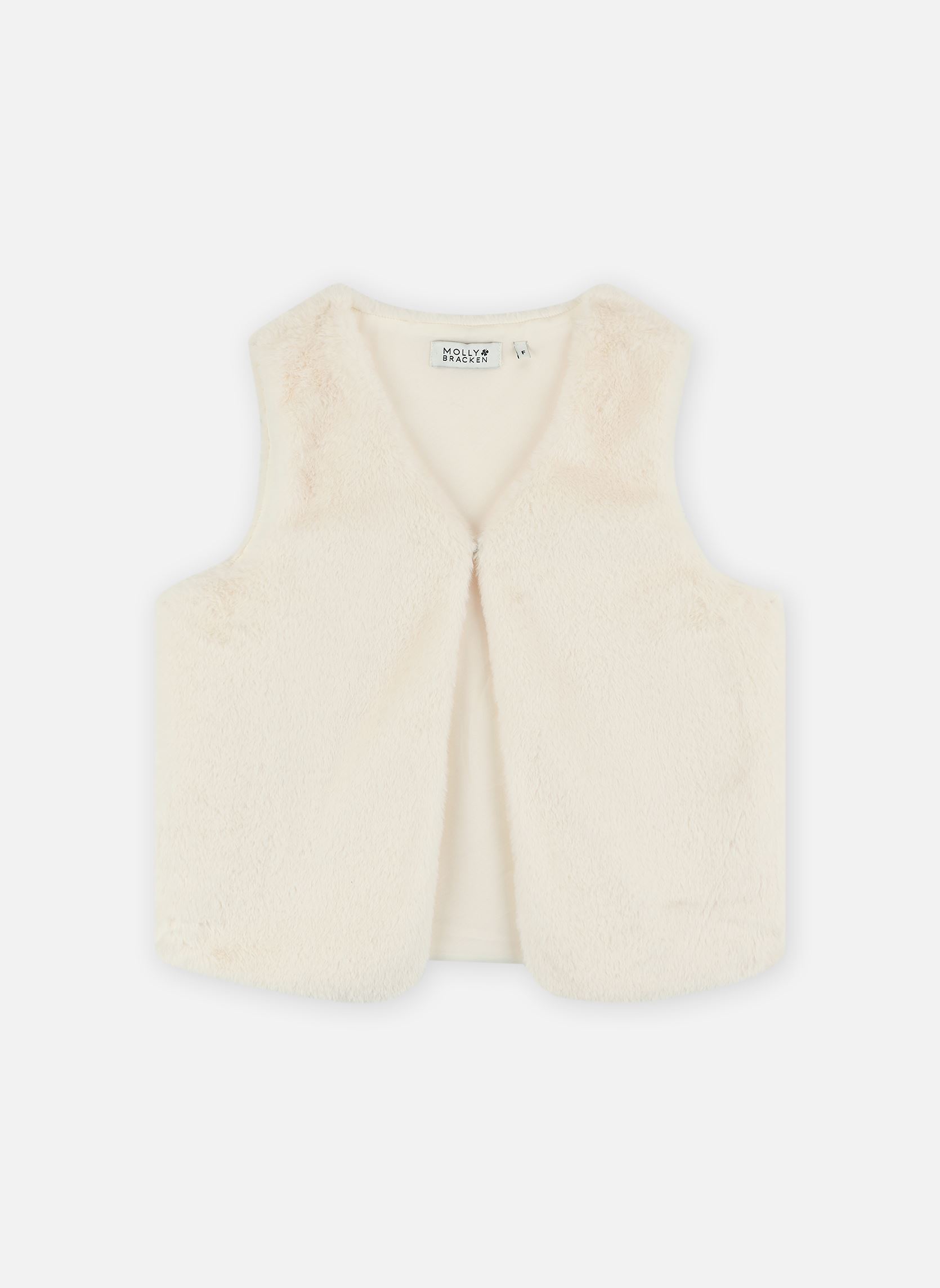Jassen Girls Woven Sleeveless Jacket MME150ACN meisjes wit Molly Bracken Jassen Girls Woven Sleeveless Jacket MME150ACN meisjes wit OFFWHITE