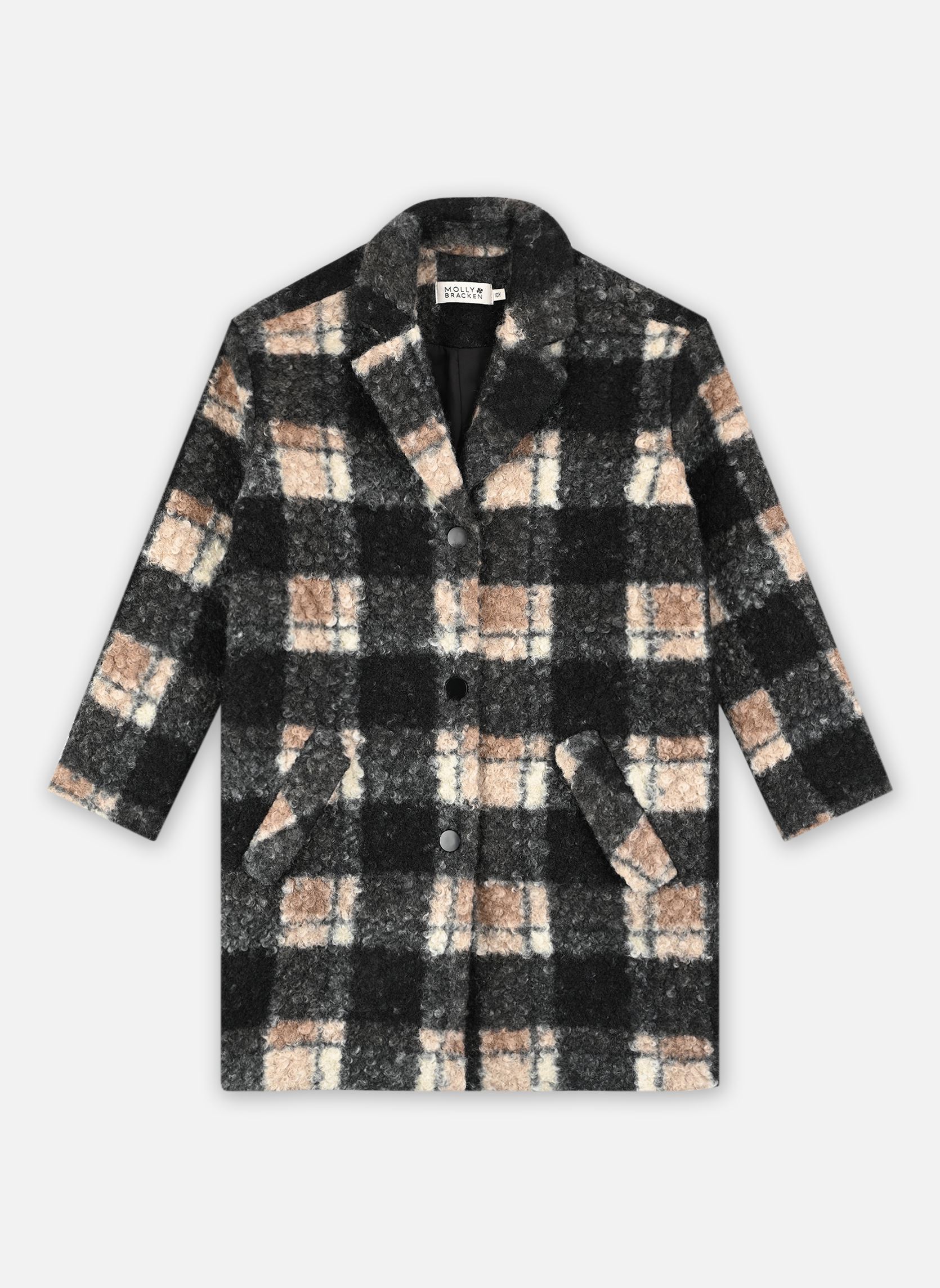 Manteaux Girls Woven Coat MMN105CN fille multicolore Molly Bracken Manteaux Girls Woven Coat MMN105CN fille multicolore BLACK