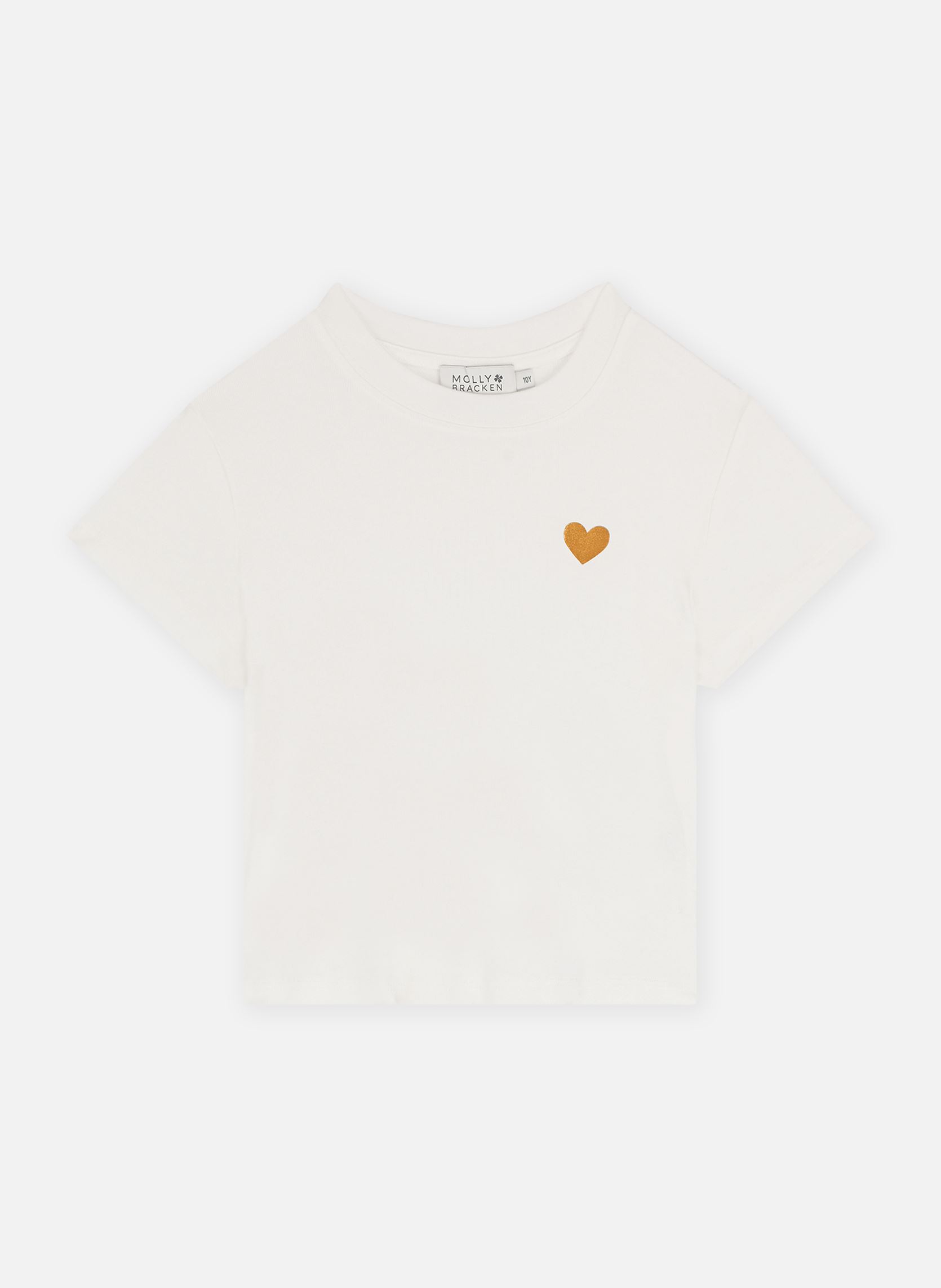 Tee-shirts manches courtes Girls Knitted Tee MMT247CN fille blanc Molly Bracken Tee-shirts manches courtes Girls Knitted Tee MMT247CN fille blanc OFFWHITE