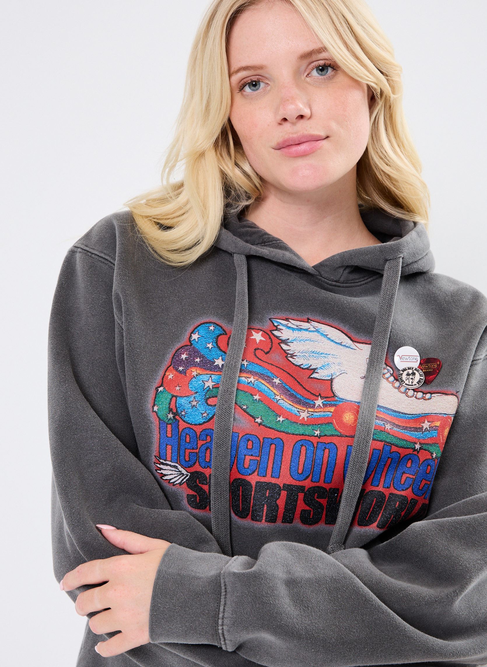 Felpe con cappuccio SWEATSHIRT JAGGER HEAVEN news donna grigio Newtone Felpe con cappuccio SWEATSHIRT JAGGER HEAVEN news donna grigio PEPPER-