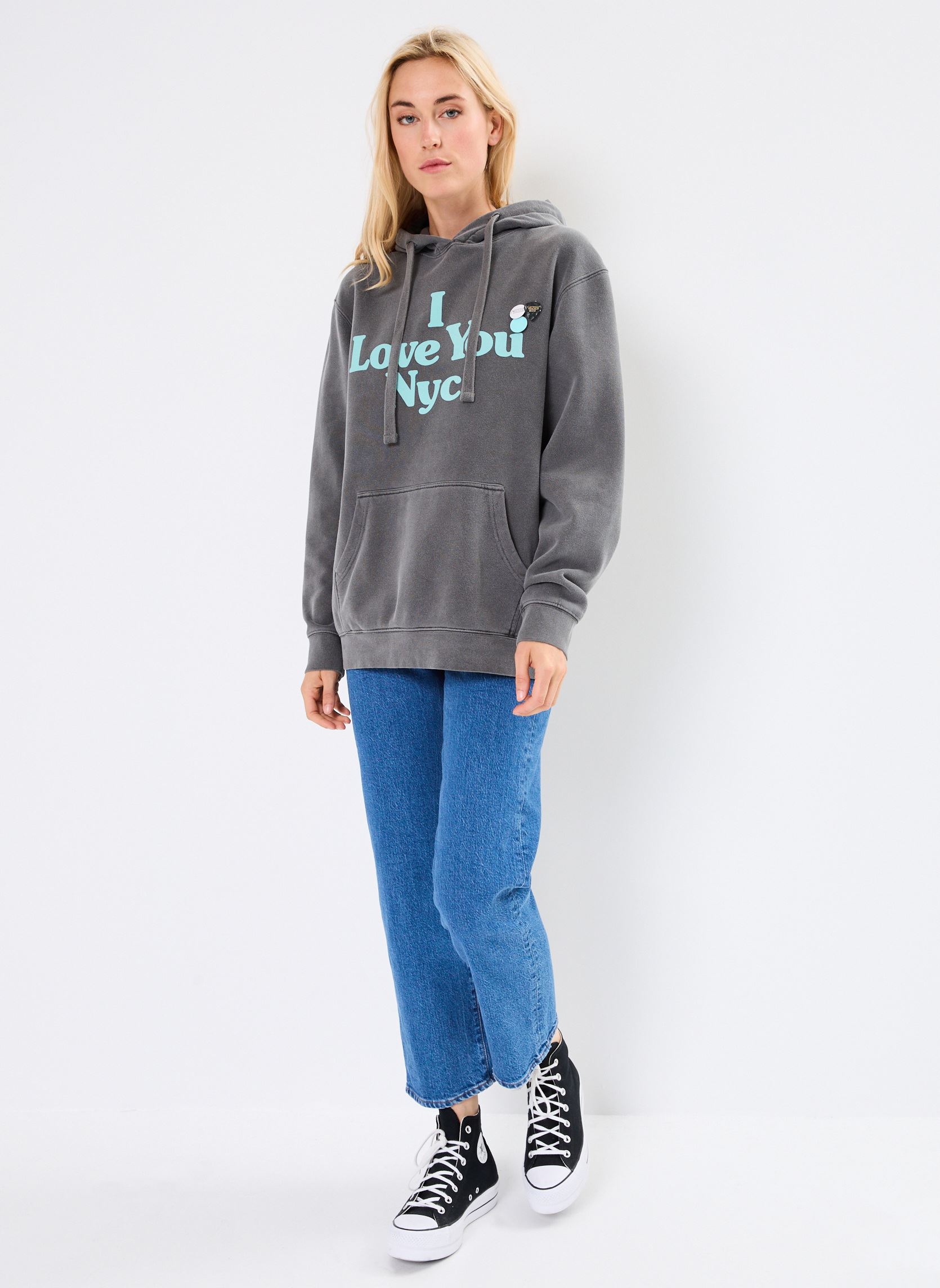 Kapuzenpullover SWEATSHIRT JAGGER SOUVENIR news damen grau Newtone Kapuzenpullover SWEATSHIRT JAGGER SOUVENIR news damen grau PEPPER-