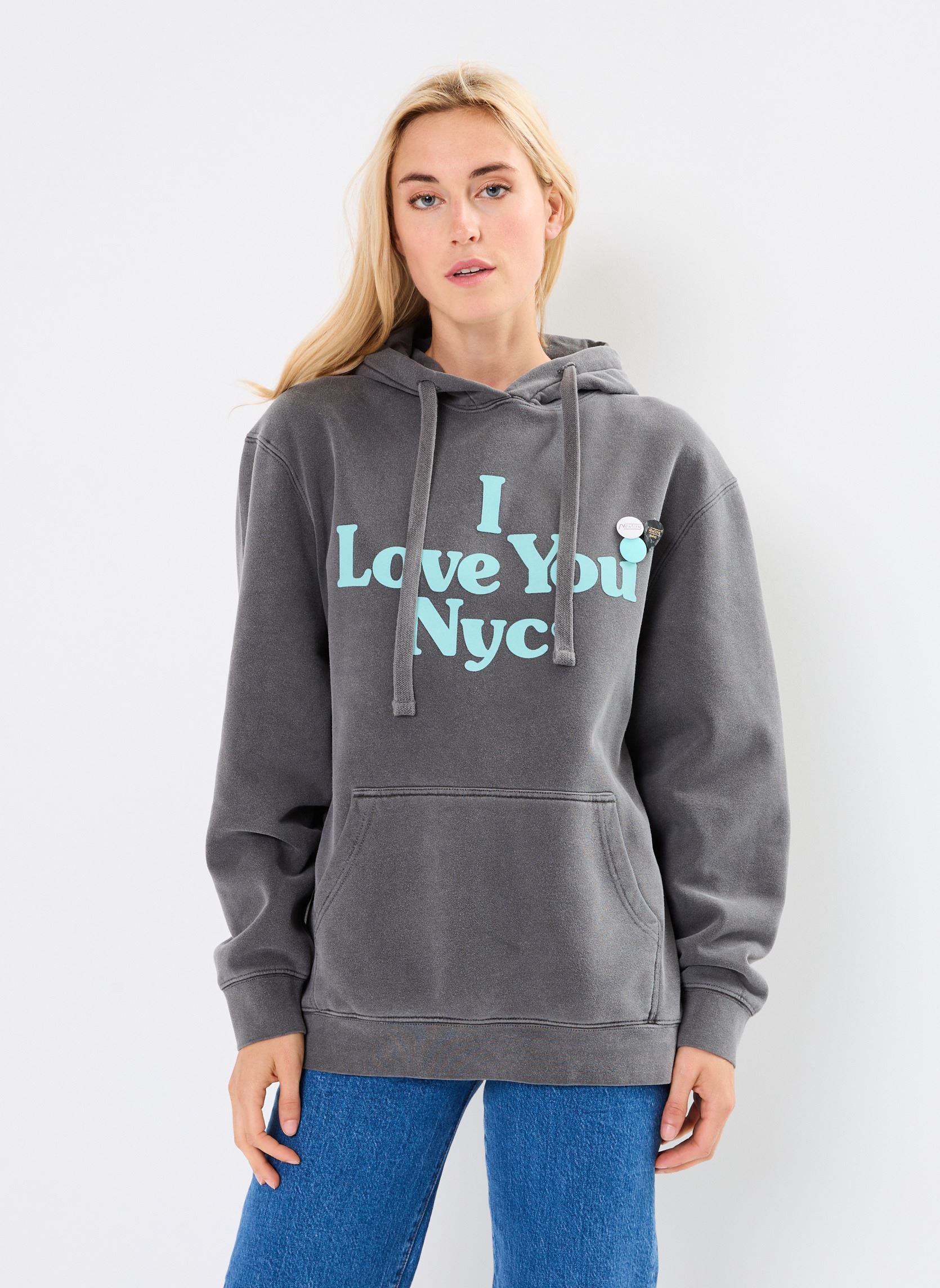 Kapuzenpullover SWEATSHIRT JAGGER SOUVENIR news damen grau Newtone Kapuzenpullover SWEATSHIRT JAGGER SOUVENIR news damen grau PEPPER-