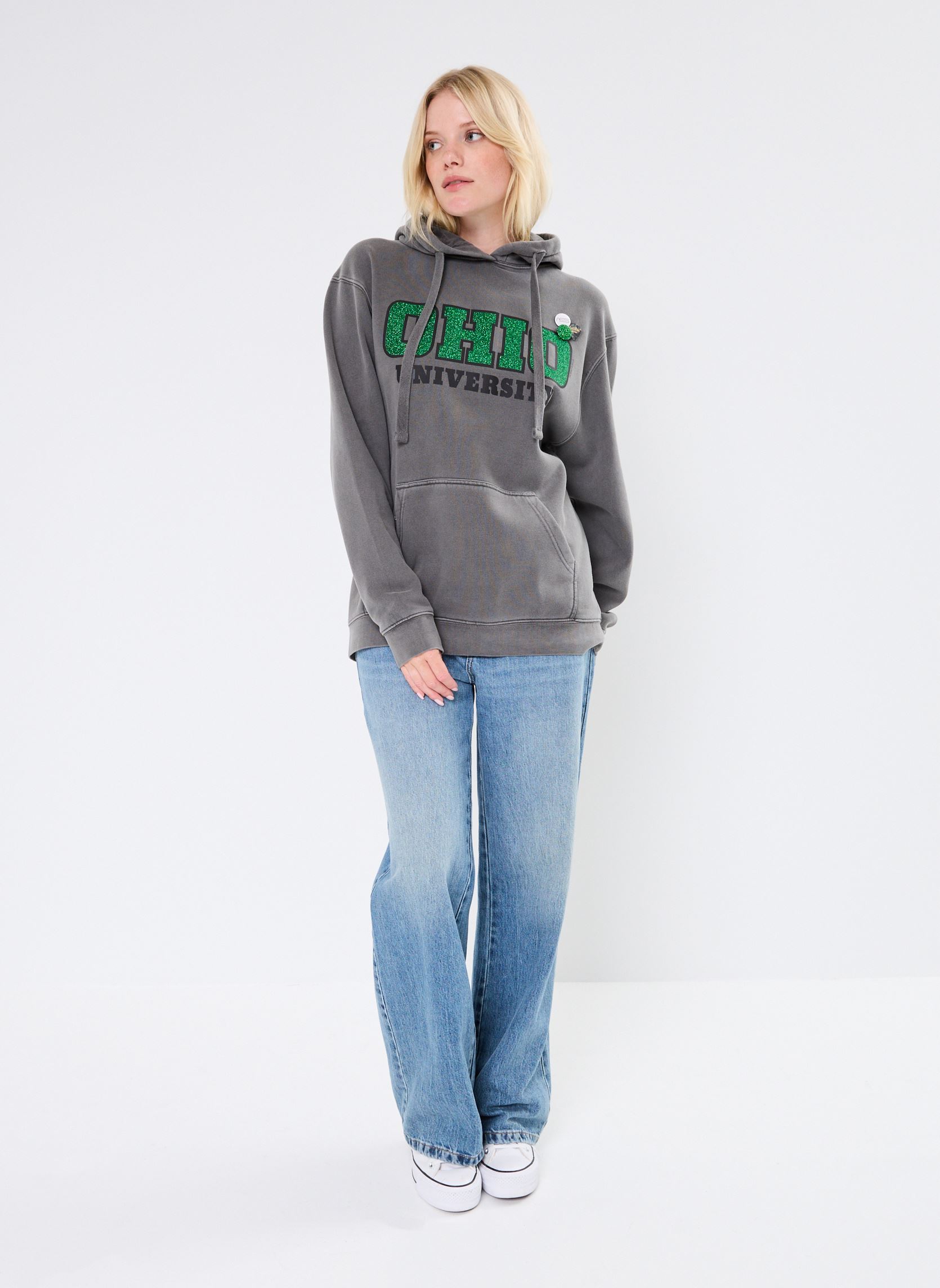 Sweats à capuche SWEATSHIRT JAGGER UNIVERSITY News femme gris Newtone Sweats à capuche SWEATSHIRT JAGGER UNIVERSITY News femme gris PEPPER-