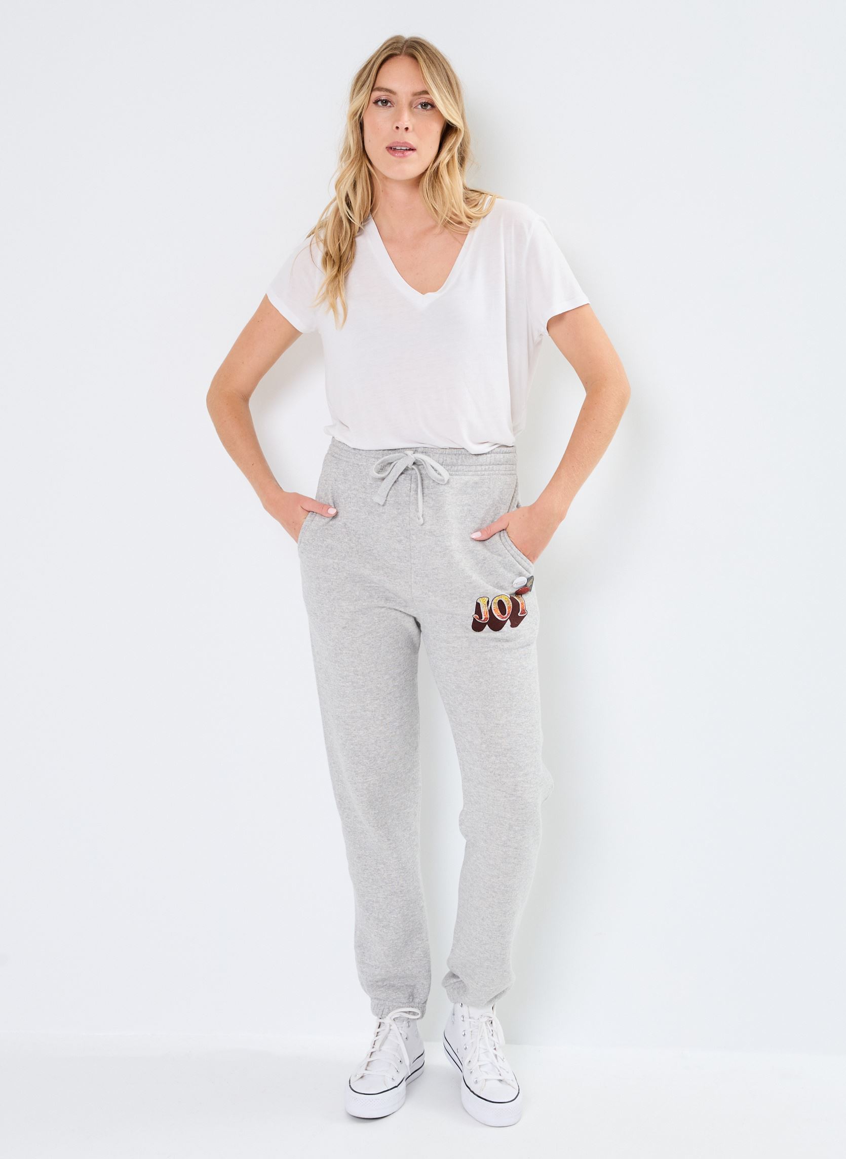 Pantaloni da jogging SWEATPANTS PALMER JOY News donna grigio Newtone Pantaloni da jogging SWEATPANTS PALMER JOY News donna grigio ELEPHANT-