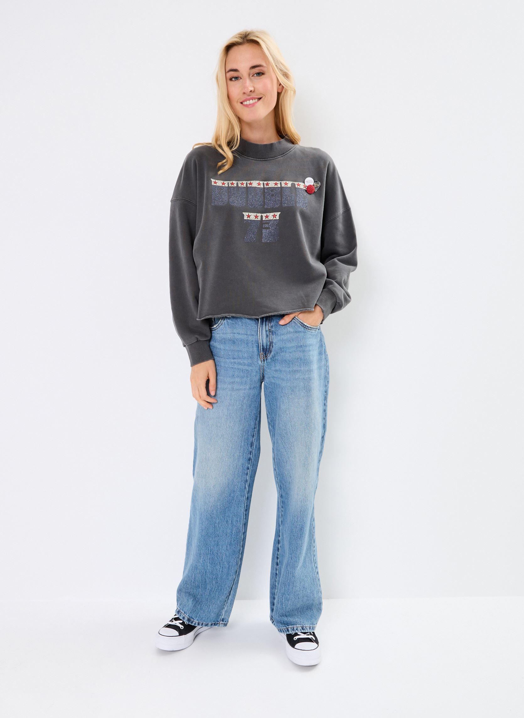 Sweatshirts SWEATSHIRT PORTER BUBBLE news femme gris Newtone Sweatshirts SWEATSHIRT PORTER BUBBLE news femme gris PEPPER-