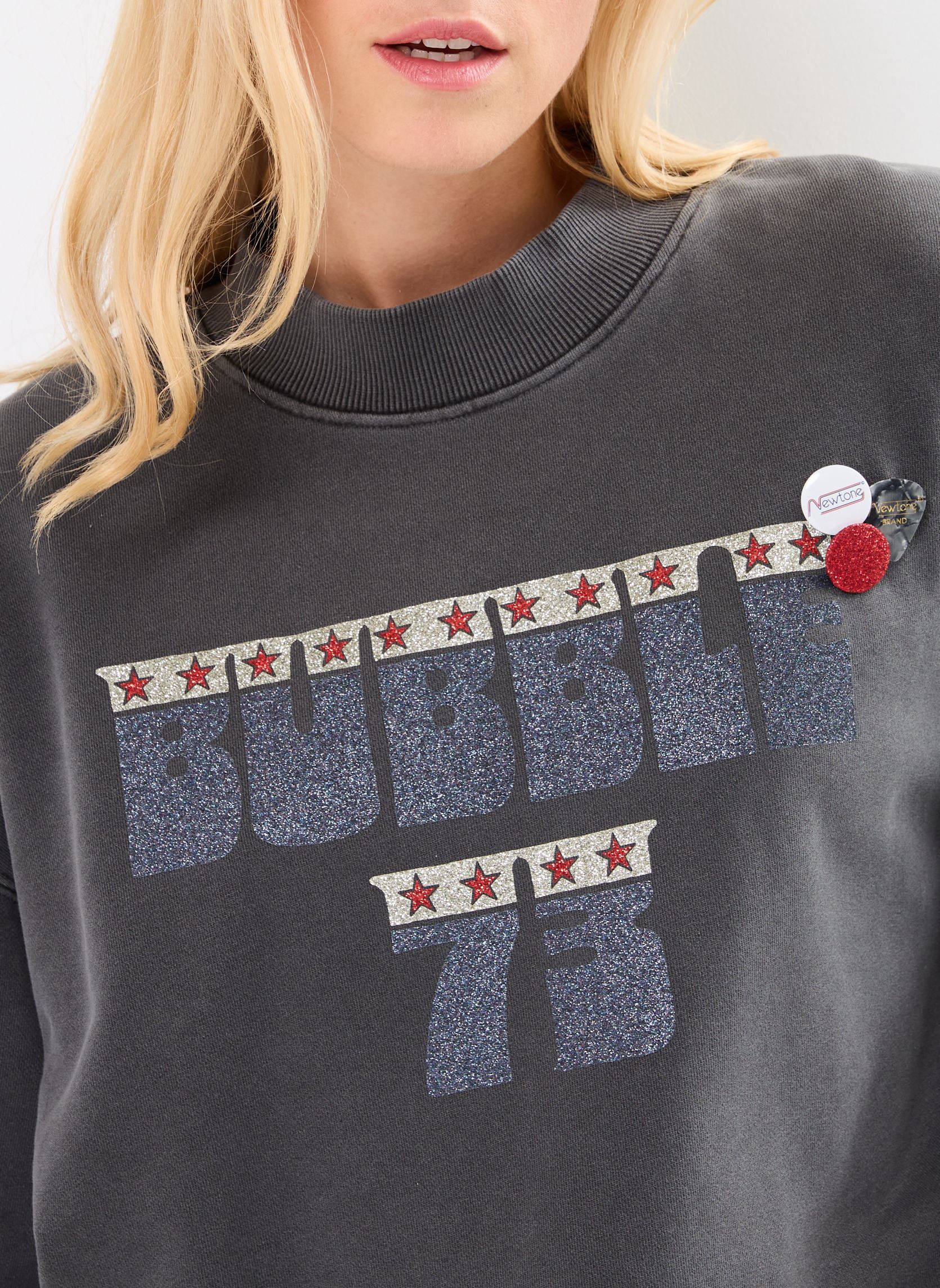 Sweatshirts SWEATSHIRT PORTER BUBBLE news femme gris Newtone Sweatshirts SWEATSHIRT PORTER BUBBLE news femme gris PEPPER-