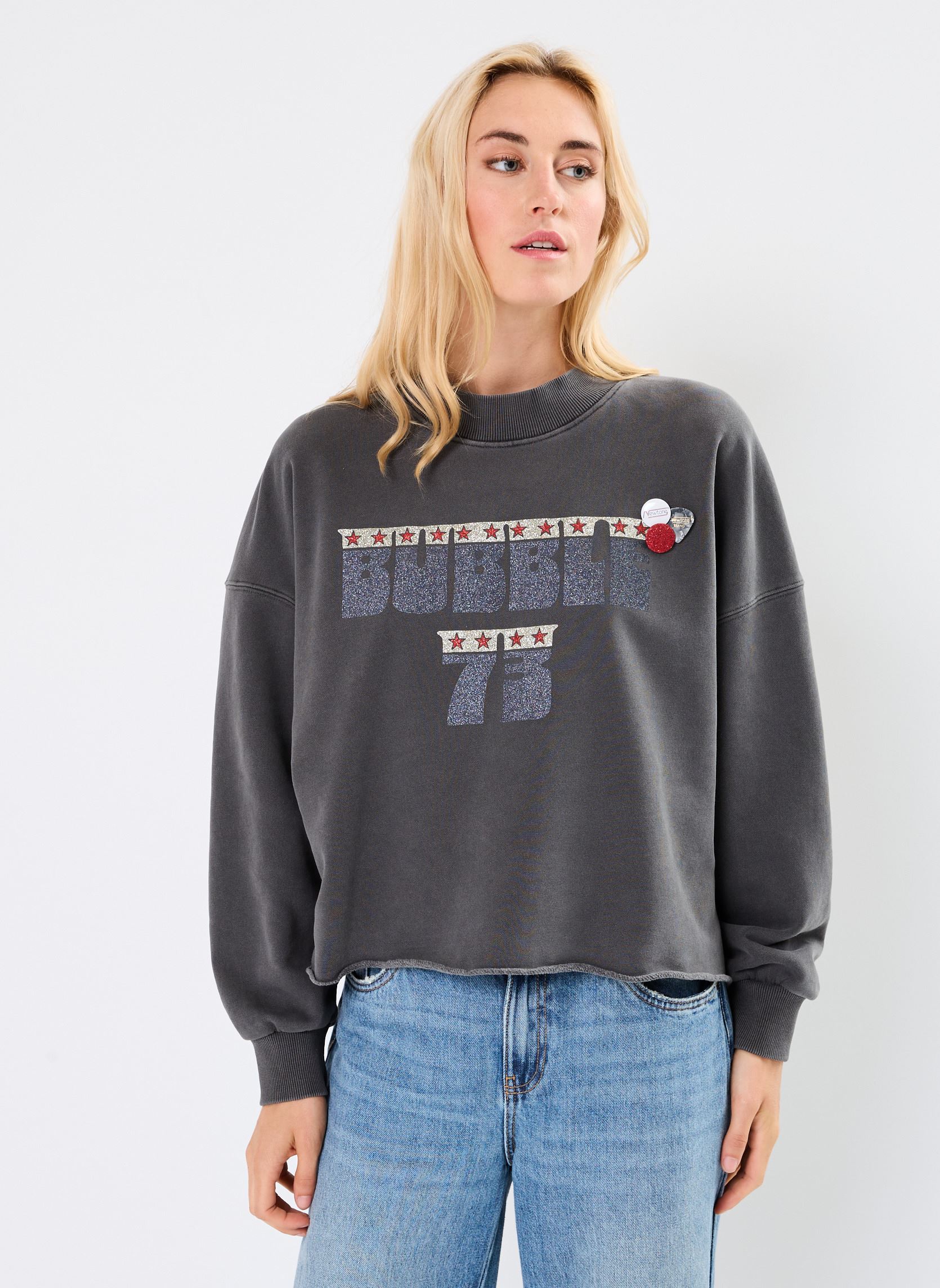Sweatshirts SWEATSHIRT PORTER BUBBLE news femme gris Newtone Sweatshirts SWEATSHIRT PORTER BUBBLE news femme gris PEPPER-