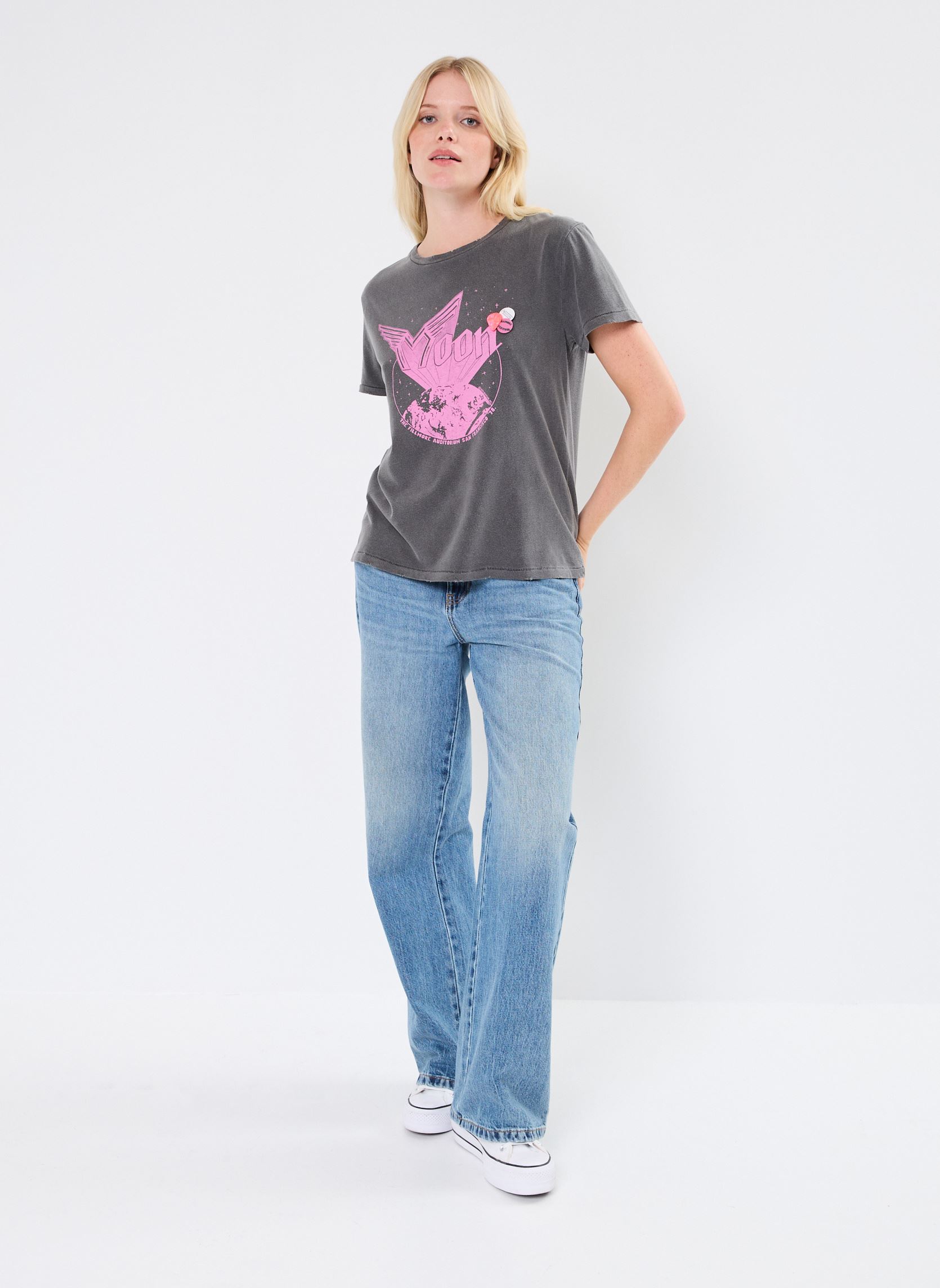 Tee-shirts manches courtes TSHIRT STARLIGHT MOONFALL News femme gris Newtone Tee-shirts manches courtes TSHIRT STARLIGHT MOONFALL News femme gris PEPPER-