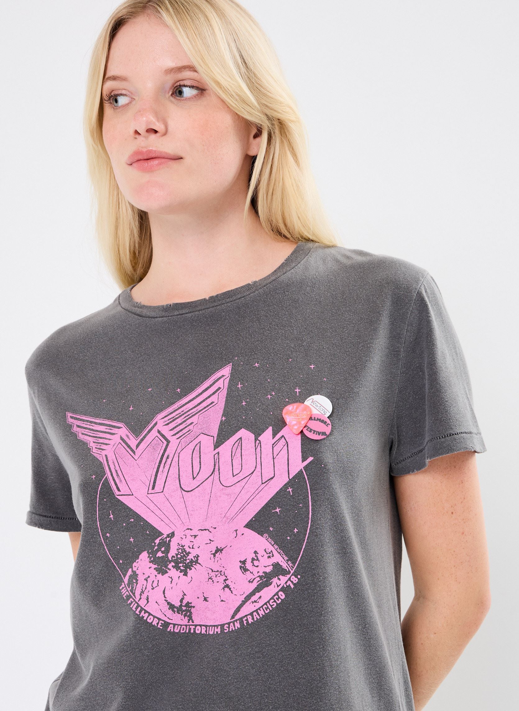Tee-shirts manches courtes TSHIRT STARLIGHT MOONFALL News femme gris Newtone Tee-shirts manches courtes TSHIRT STARLIGHT MOONFALL News femme gris PEPPER-