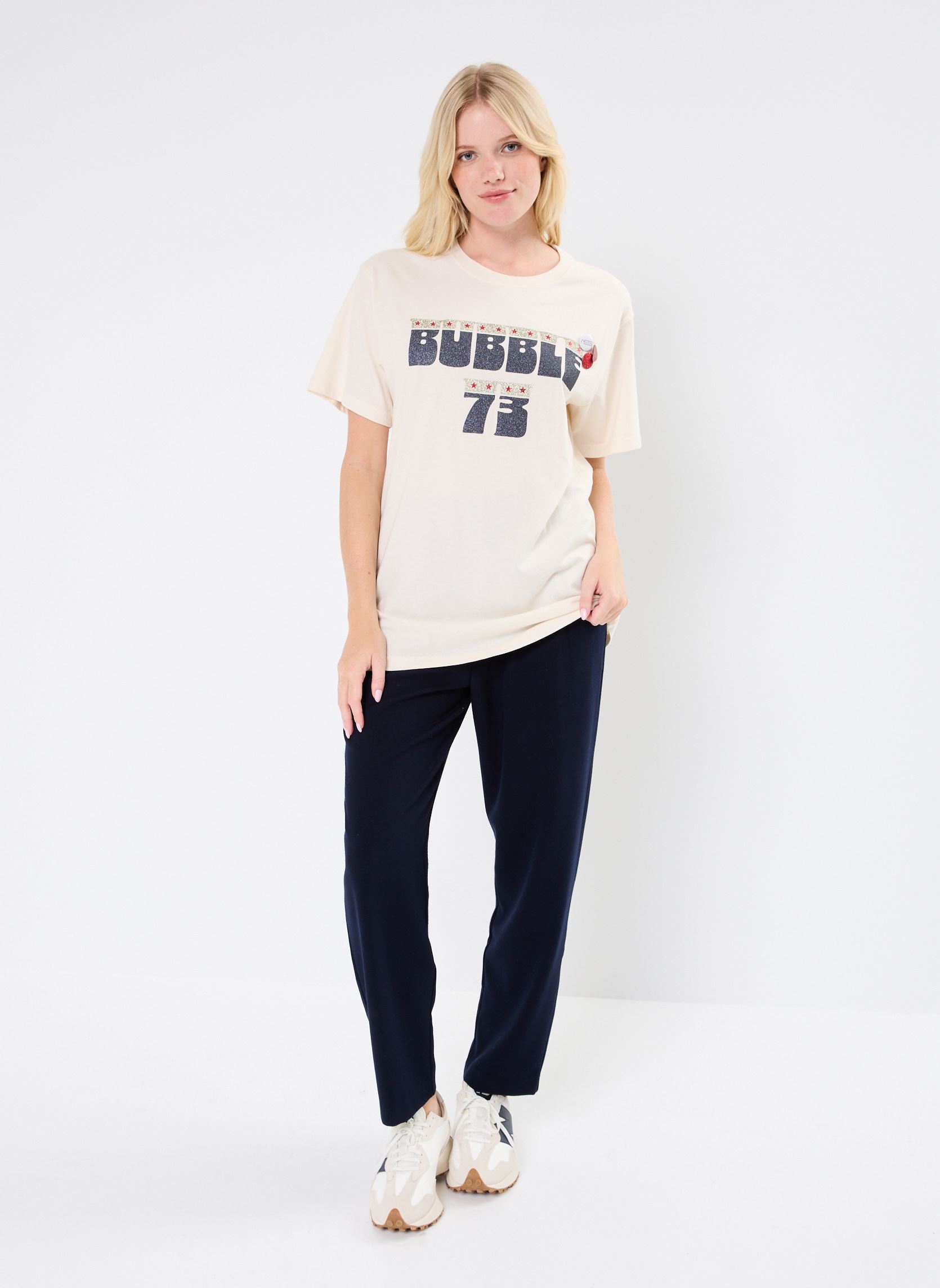 Tee-shirts manches courtes TSHIRT TRUCKER BUBBLE News femme blanc Newtone Tee-shirts manches courtes TSHIRT TRUCKER BUBBLE News femme blanc NATURAL-