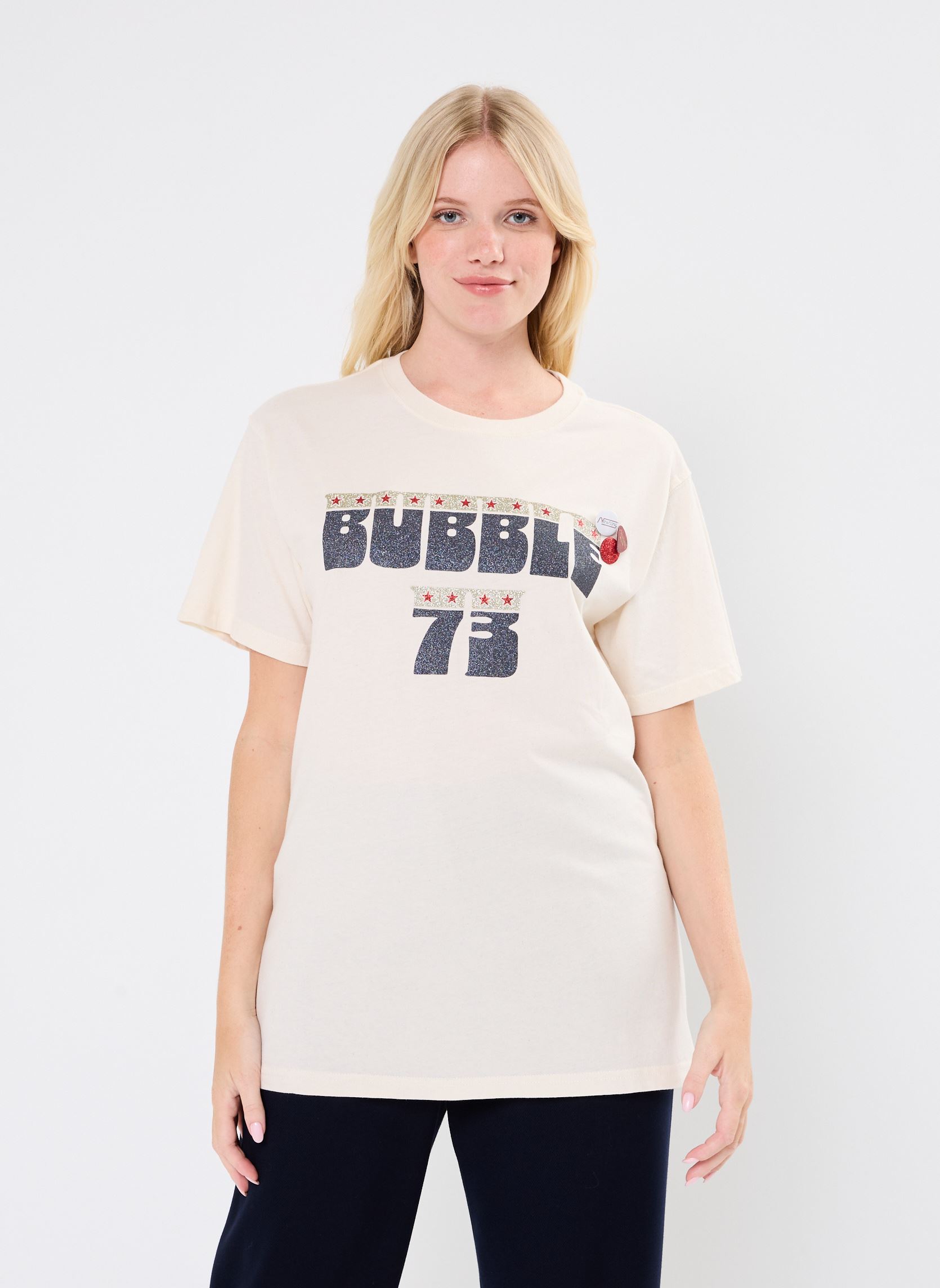 Tee-shirts manches courtes TSHIRT TRUCKER BUBBLE News femme blanc Newtone Tee-shirts manches courtes TSHIRT TRUCKER BUBBLE News femme blanc NATURAL-