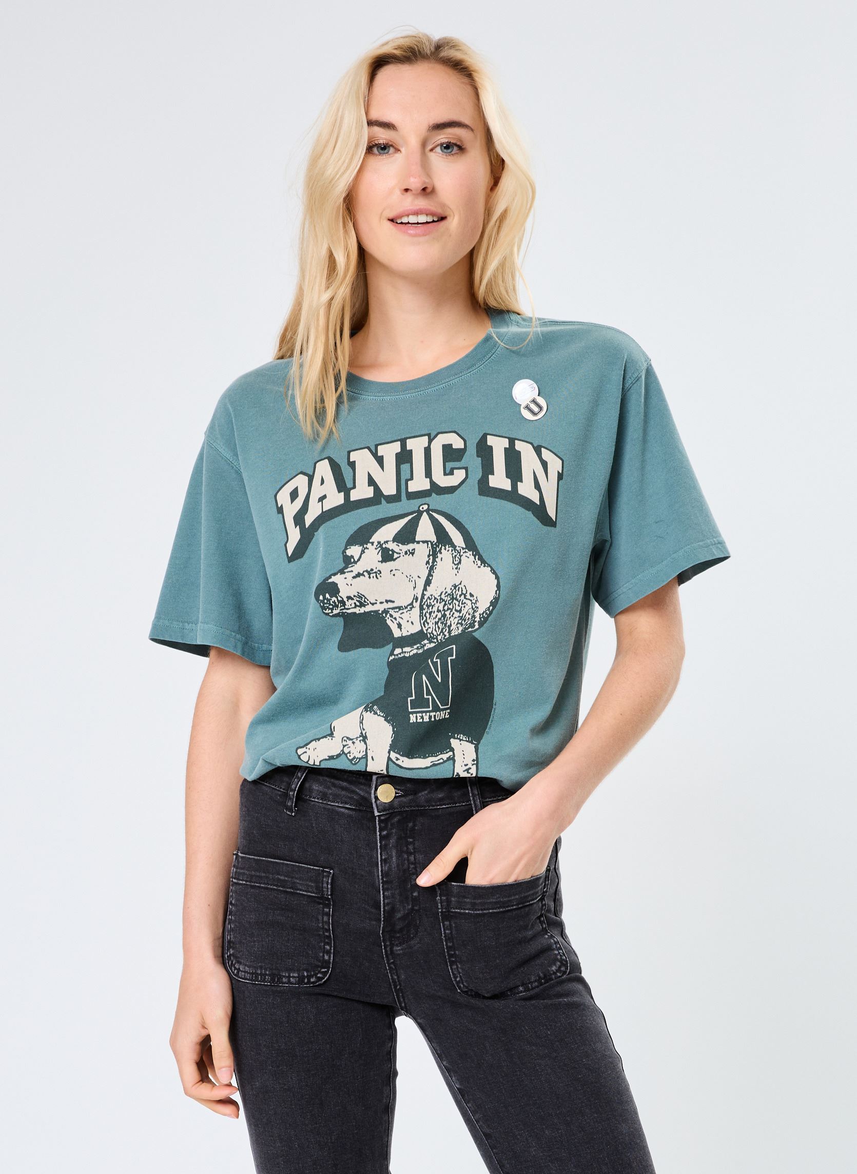 Tee-shirts manches courtes TSHIRT TRUCKER CHICAGO News femme vert Newtone Tee-shirts manches courtes TSHIRT TRUCKER CHICAGO News femme vert FOREST-