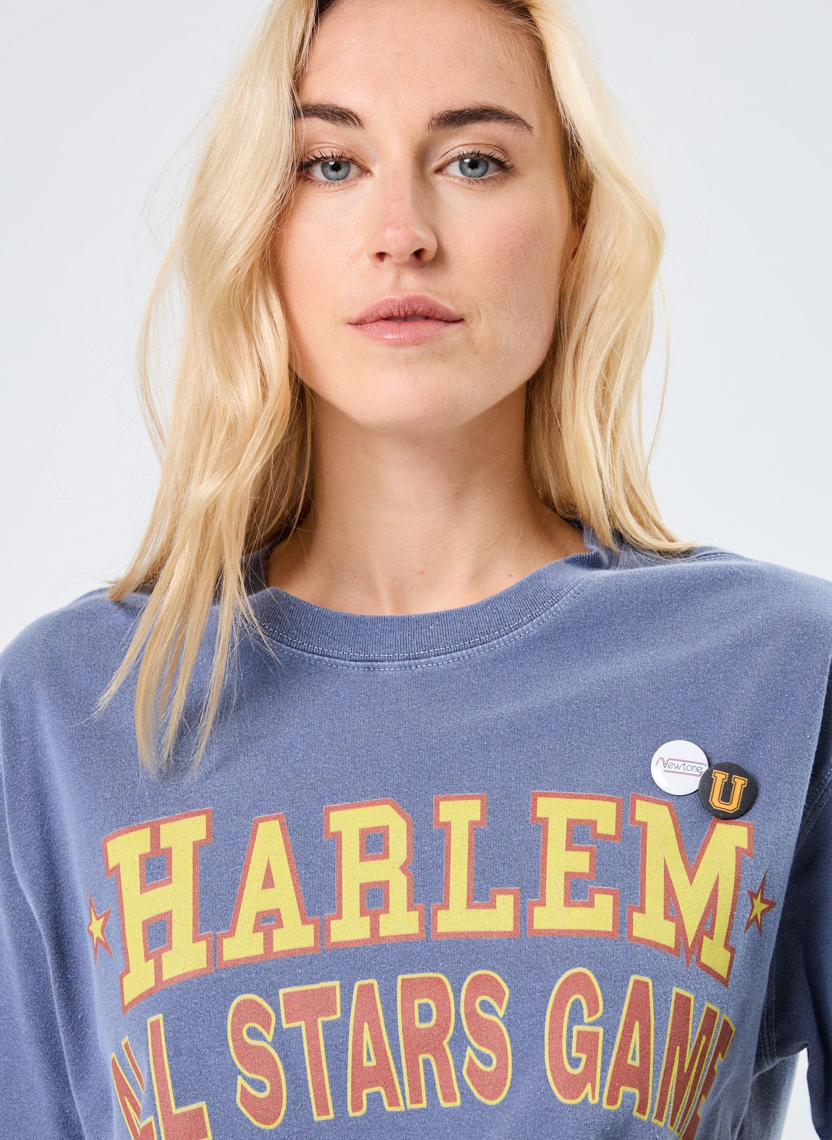 Tee-shirts manches courtes TSHIRT TRUCKER HARLEM news femme bleu Newtone Tee-shirts manches courtes TSHIRT TRUCKER HARLEM news femme bleu DENIM-