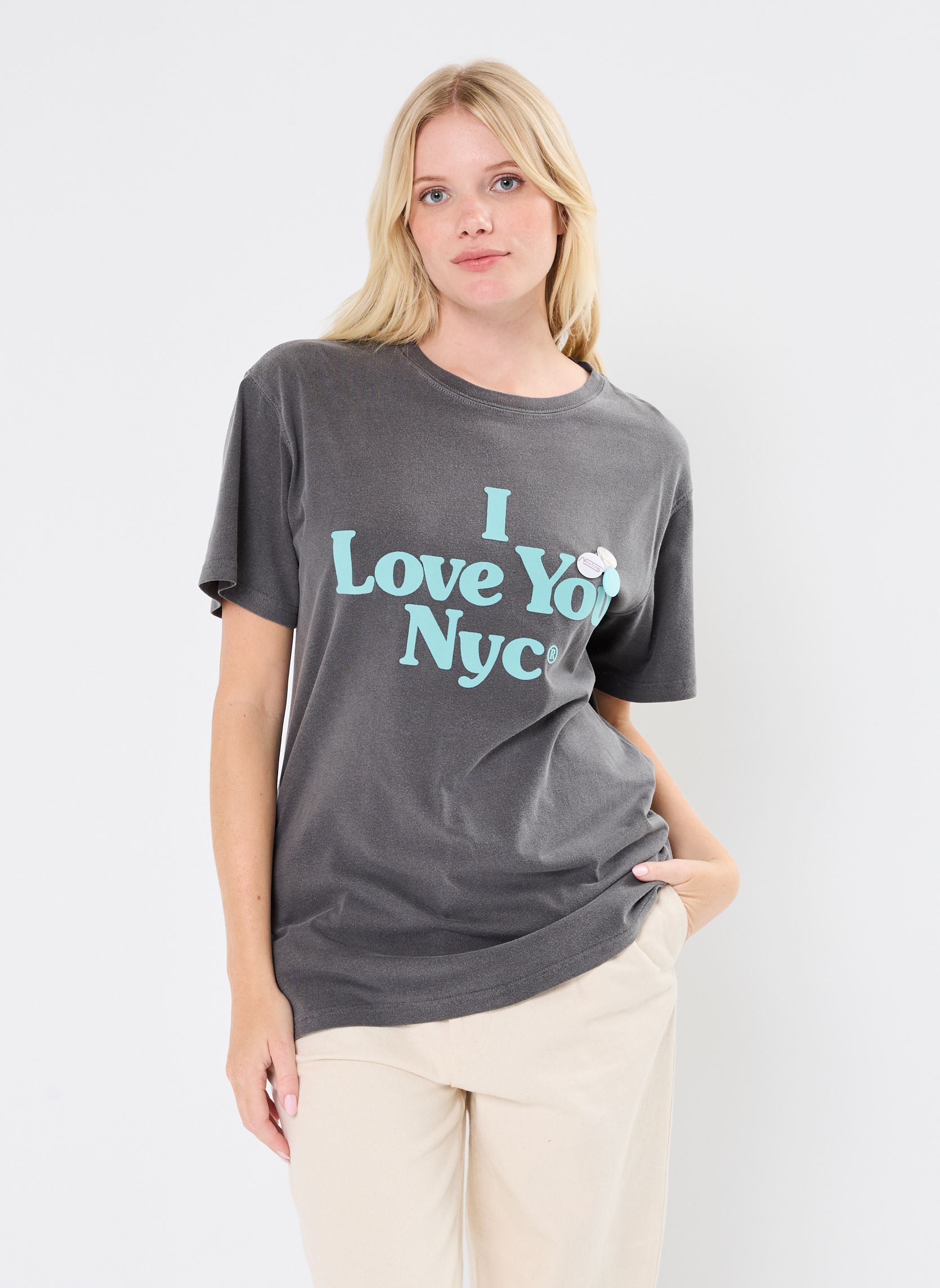 Kurzarm-T-Shirts TSHIRT TRUCKER SOUVENIR News damen grau Newtone Kurzarm-T-Shirts TSHIRT TRUCKER SOUVENIR News damen grau PEPPER-
