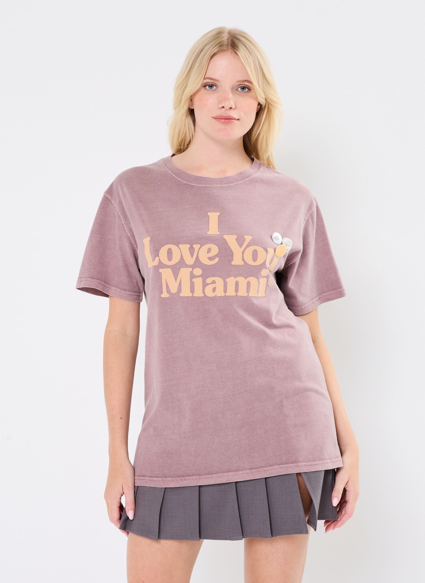 Kurzarm-T-Shirts TSHIRT TRUCKER SOUVENIR News damen rosa Newtone Kurzarm-T-Shirts TSHIRT TRUCKER SOUVENIR News damen rosa NUDE-