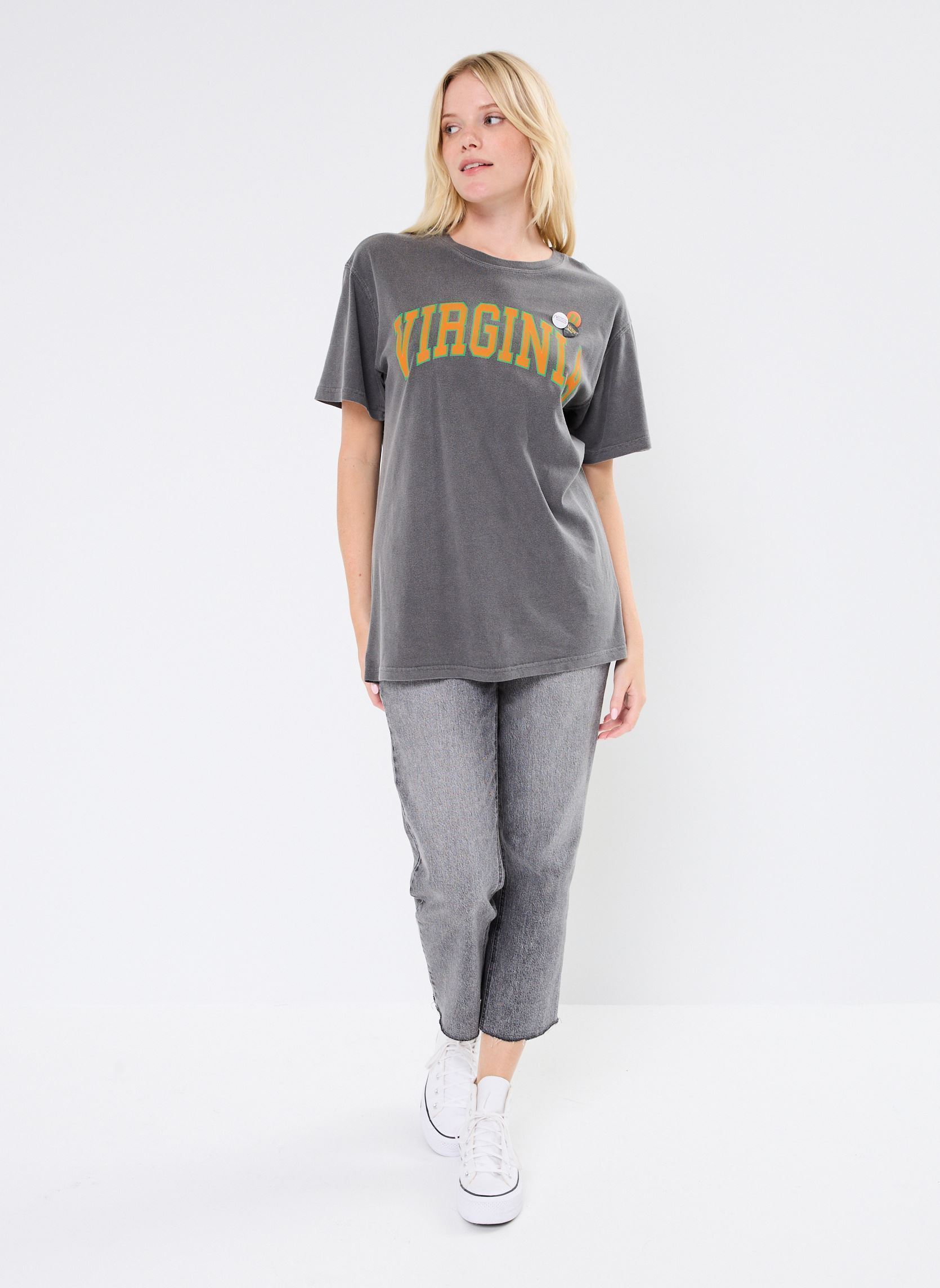 Tee-shirts manches courtes TSHIRT TRUCKER VIRGINIA News femme gris Newtone Tee-shirts manches courtes TSHIRT TRUCKER VIRGINIA News femme gris PEPPER-