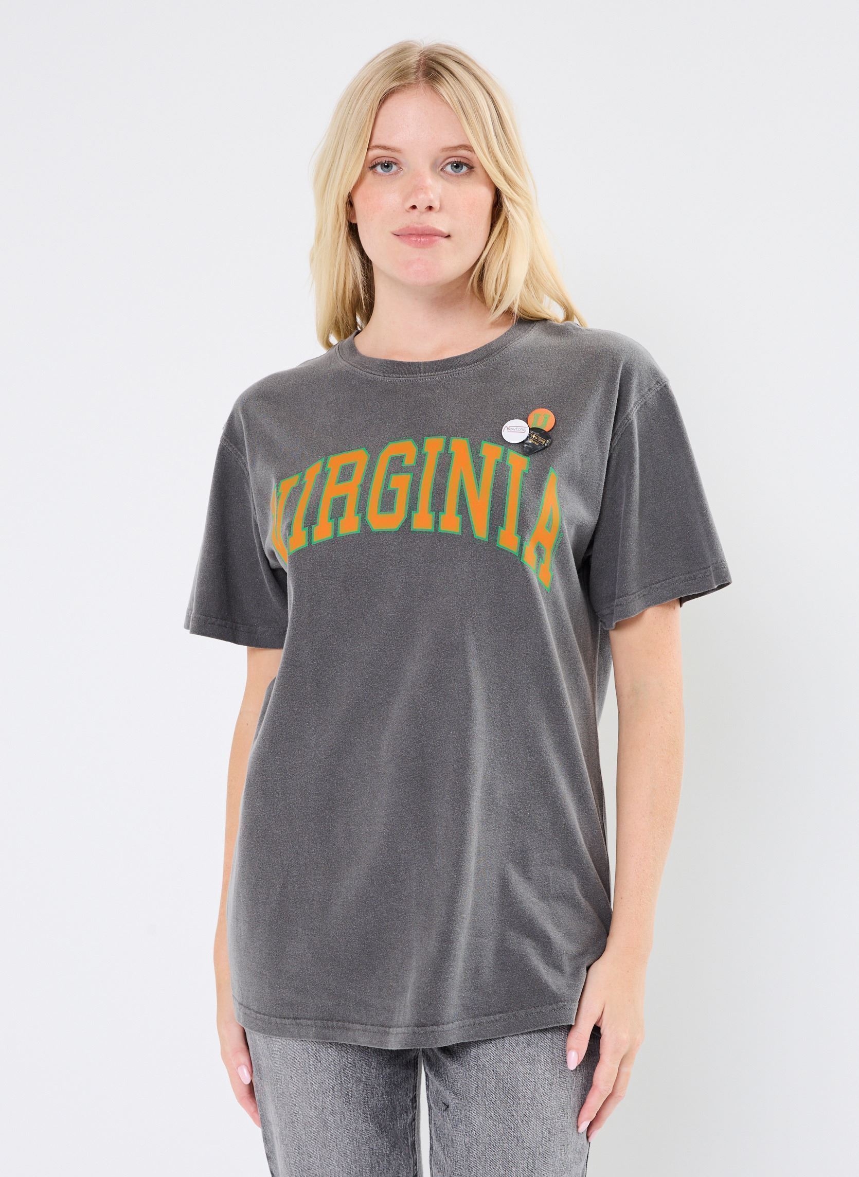 Tee-shirts manches courtes TSHIRT TRUCKER VIRGINIA News femme gris Newtone Tee-shirts manches courtes TSHIRT TRUCKER VIRGINIA News femme gris PEPPER-