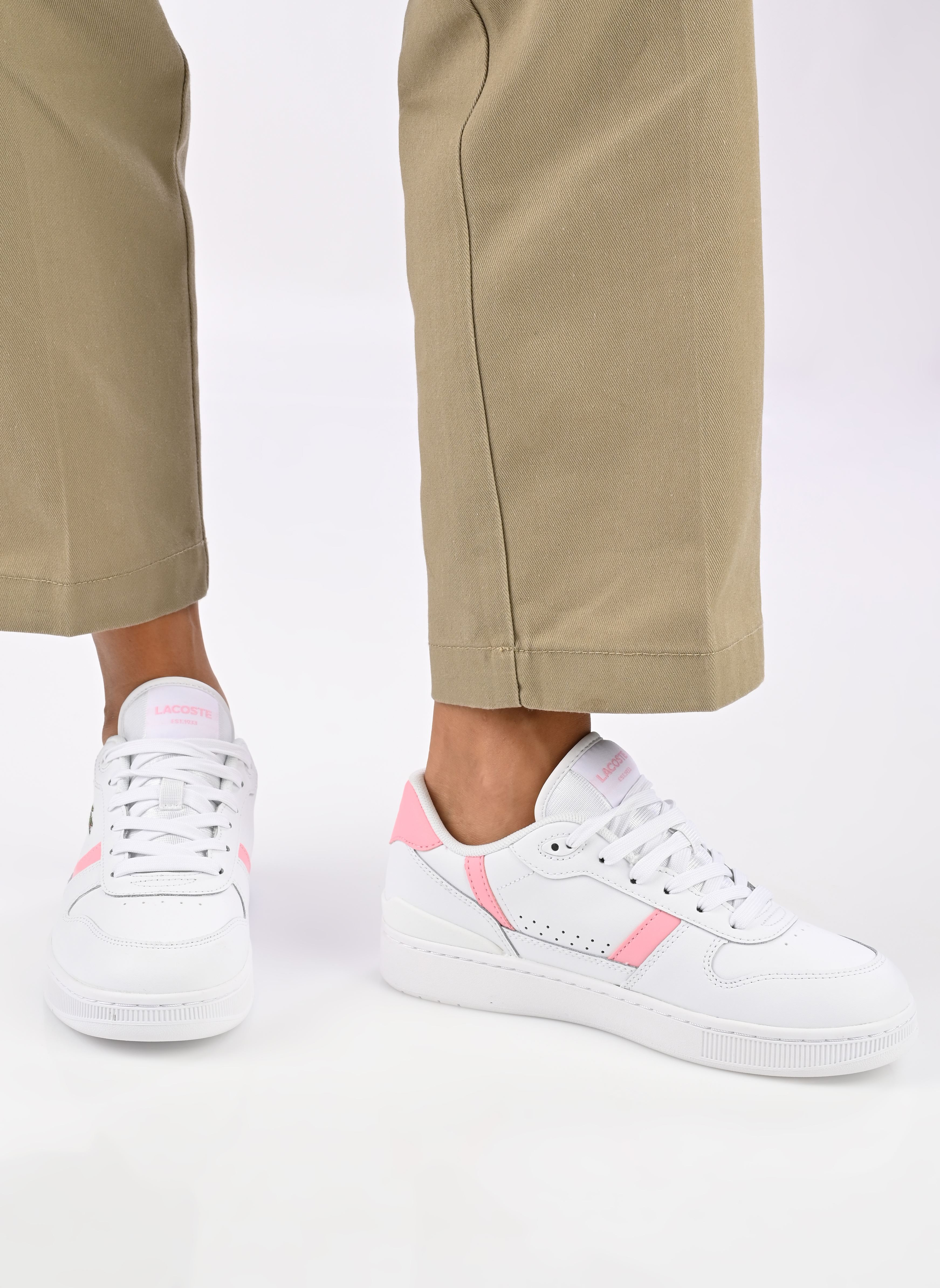 Sneakers T-CLIP W dames wit Lacoste Sneakers T-CLIP W dames wit Wht/Lt Pnk