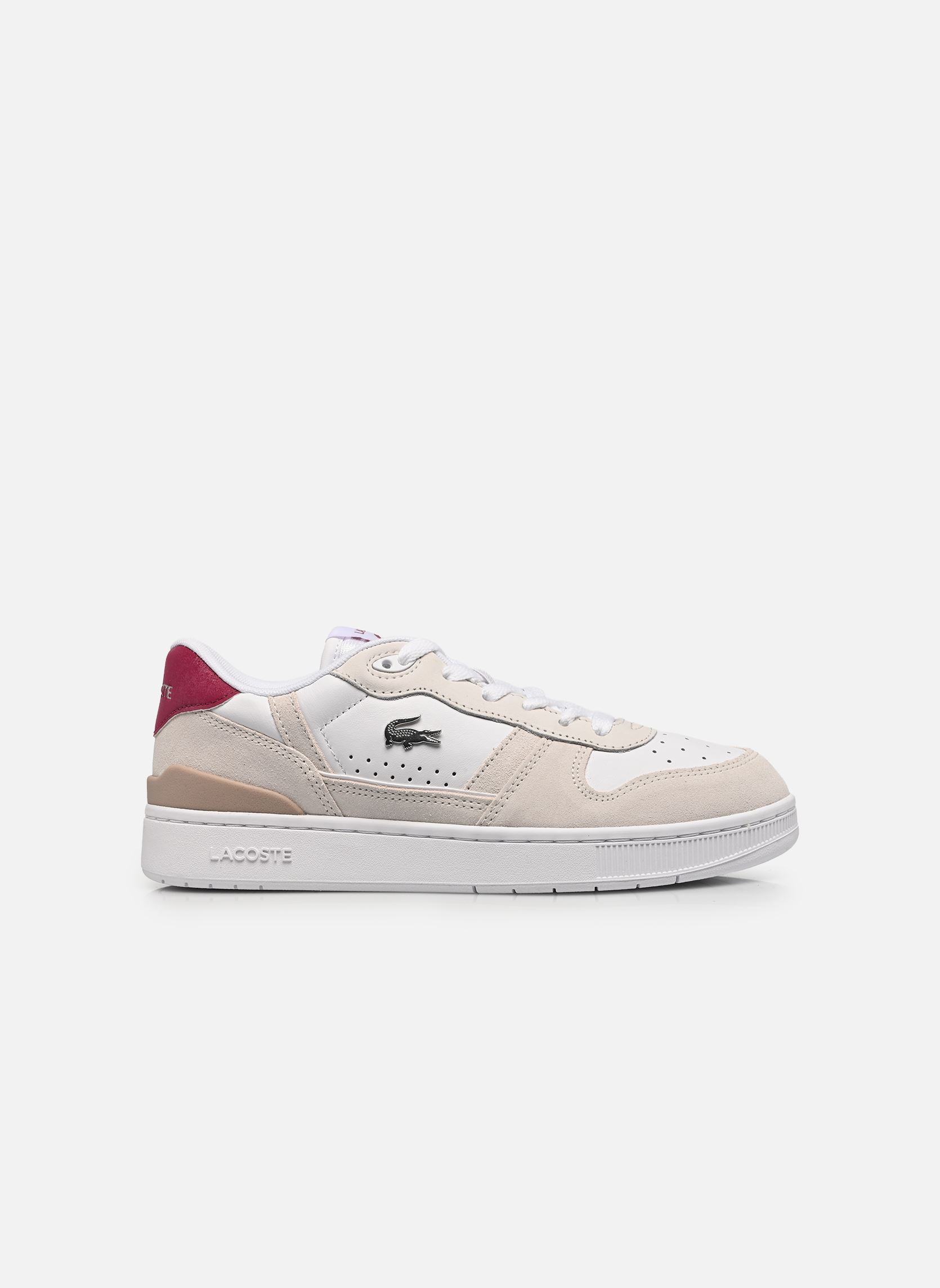 Baskets T-CLIP W femme blanc Lacoste Baskets T-CLIP W femme blanc WHT/DK PURP