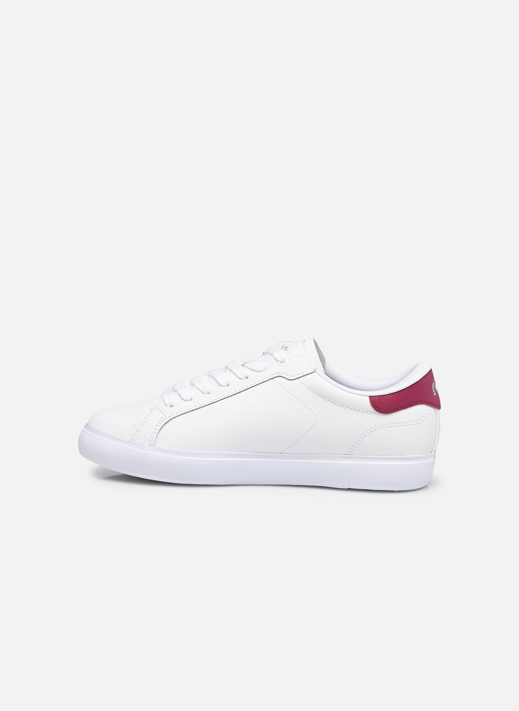 Baskets basses POWERCOURT W femme blanc Lacoste Baskets basses POWERCOURT W femme blanc WHT/DK PURP