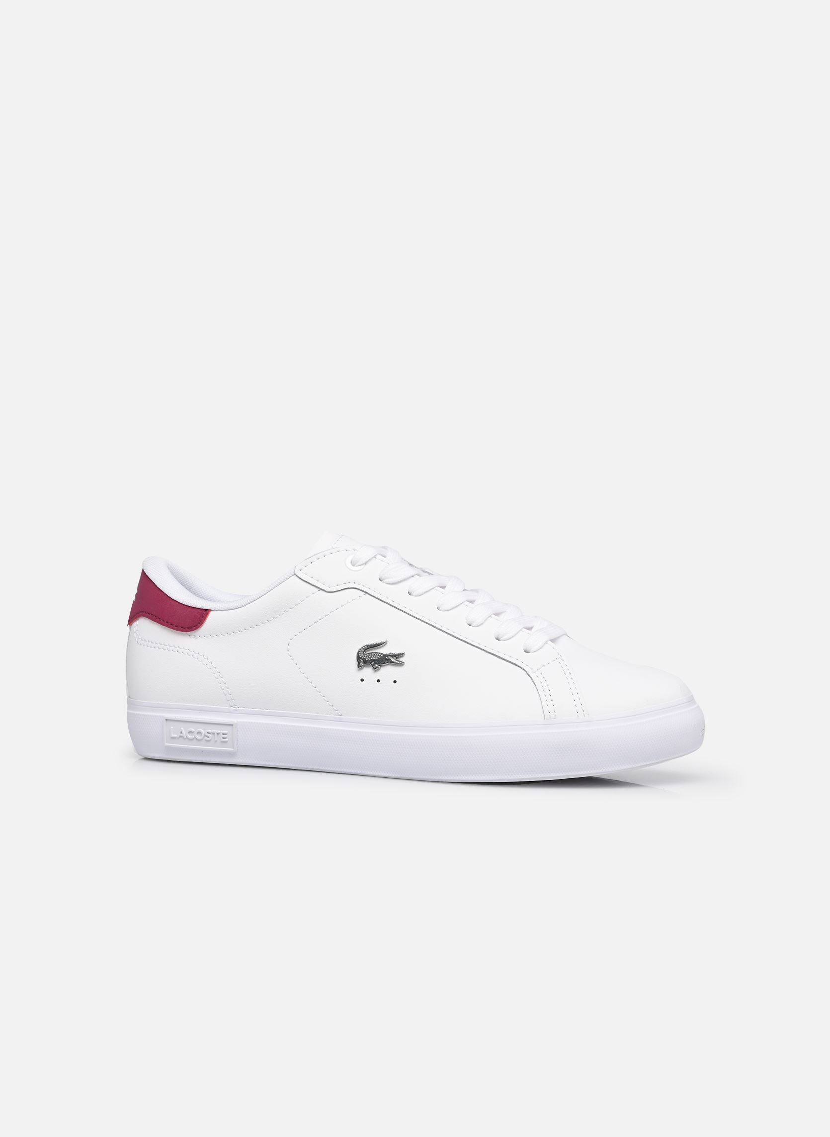 Baskets basses POWERCOURT W femme blanc Lacoste Baskets basses POWERCOURT W femme blanc WHT/DK PURP