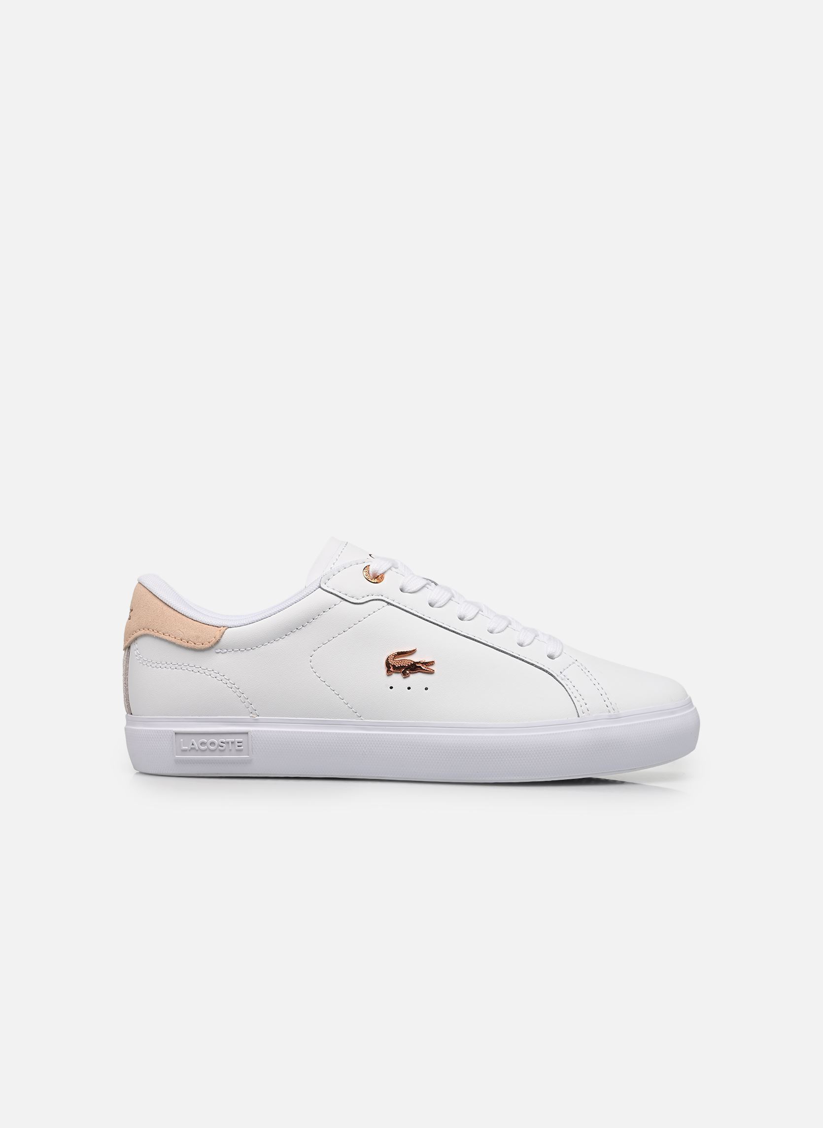 Baskets POWERCOURT W femme blanc Lacoste Baskets POWERCOURT W femme blanc Wht/Lt Pnk