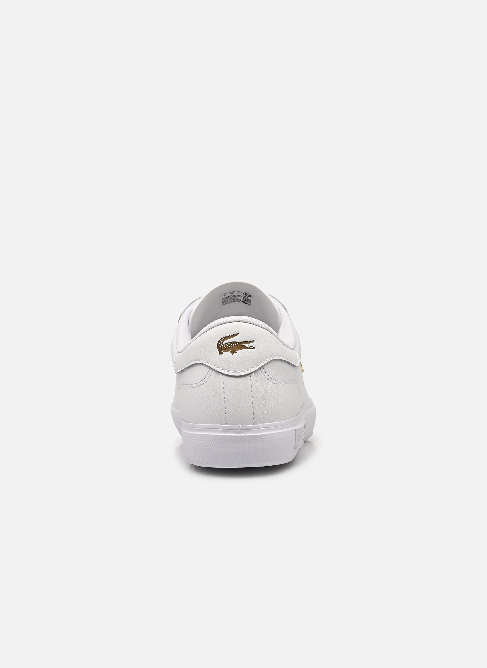 Baskets POWERCOURT W femme blanc Lacoste Baskets POWERCOURT W femme blanc WHT/GLD