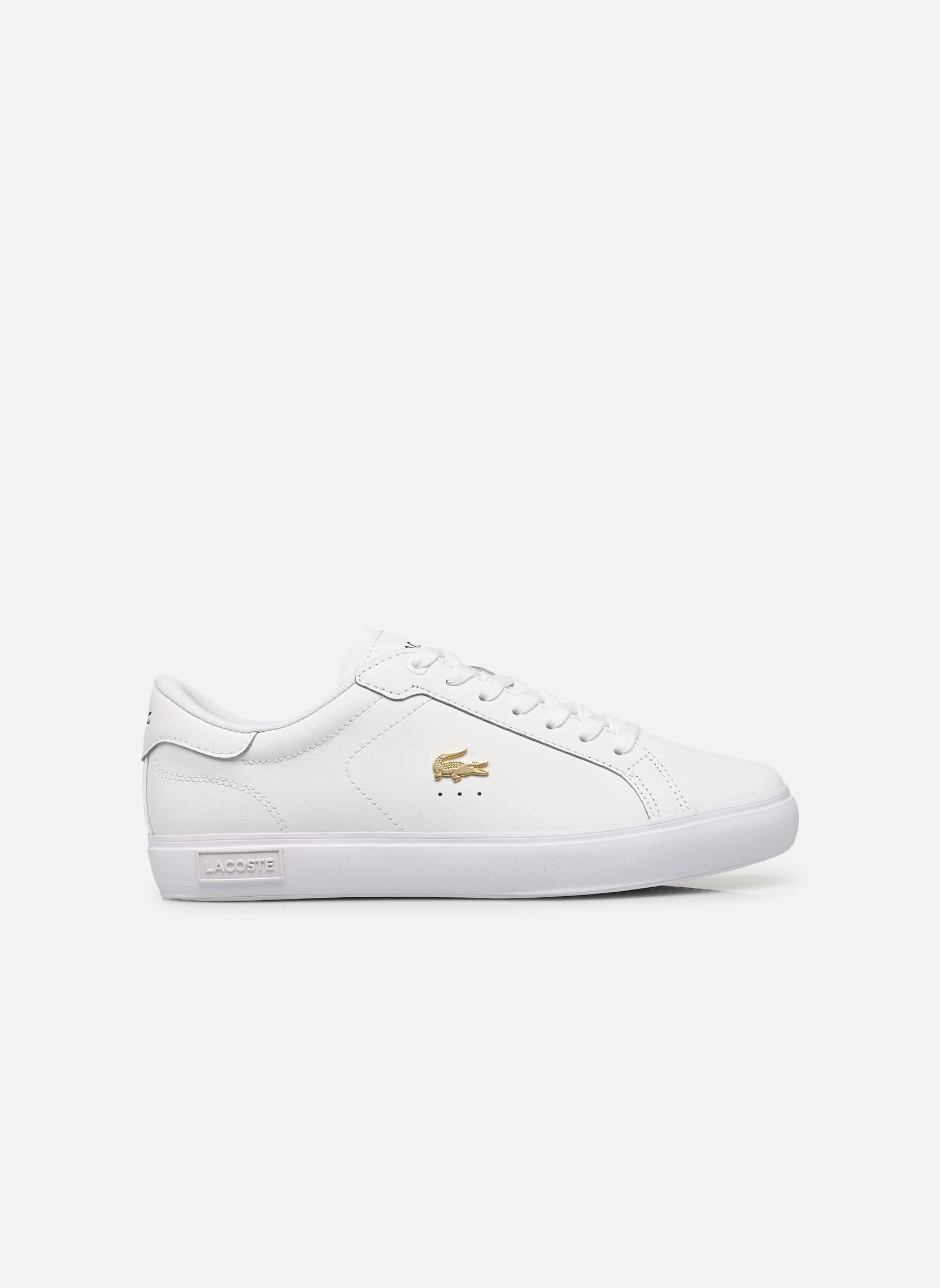 Baskets POWERCOURT W femme blanc Lacoste Baskets POWERCOURT W femme blanc WHT/GLD