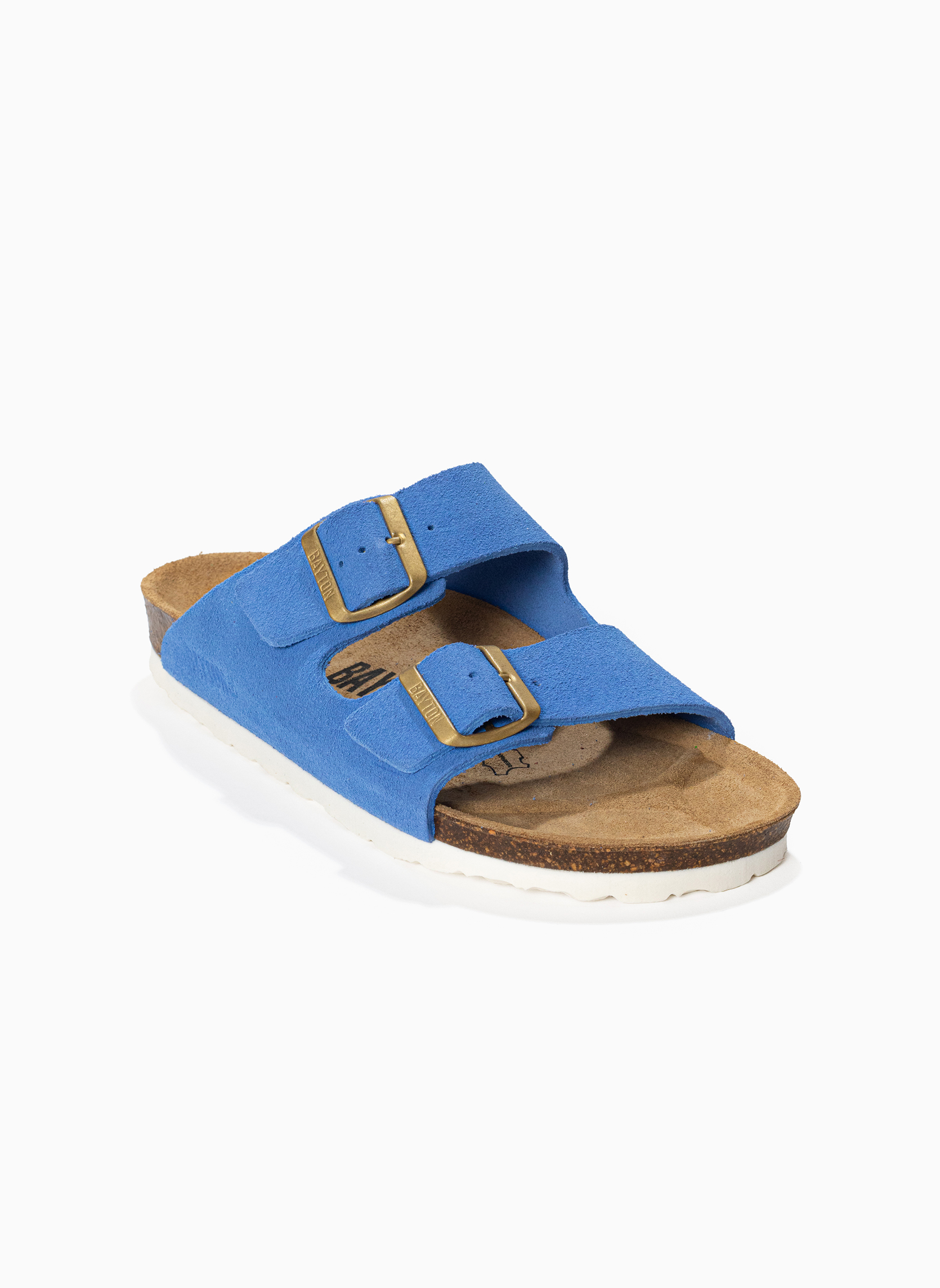 Mules en cuir suédé ATLAS femme bleu Bayton Mules en cuir suédé ATLAS femme bleu Bleu