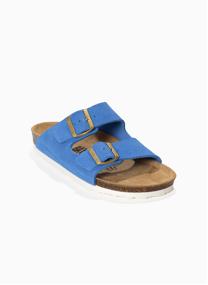 Mules en cuir suédé ATLAS femme bleu Bayton Mules en cuir suédé ATLAS femme bleu Bleu