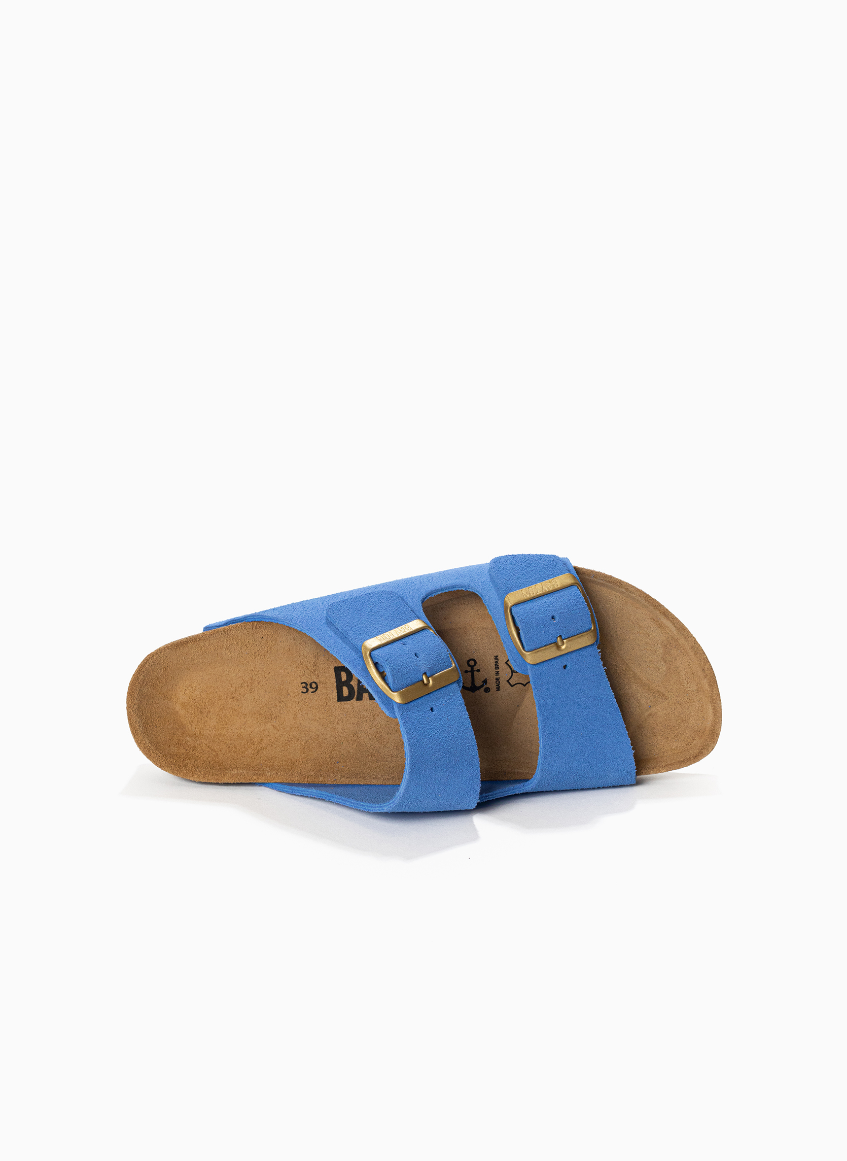 Mules en cuir suédé ATLAS femme bleu Bayton Mules en cuir suédé ATLAS femme bleu Bleu