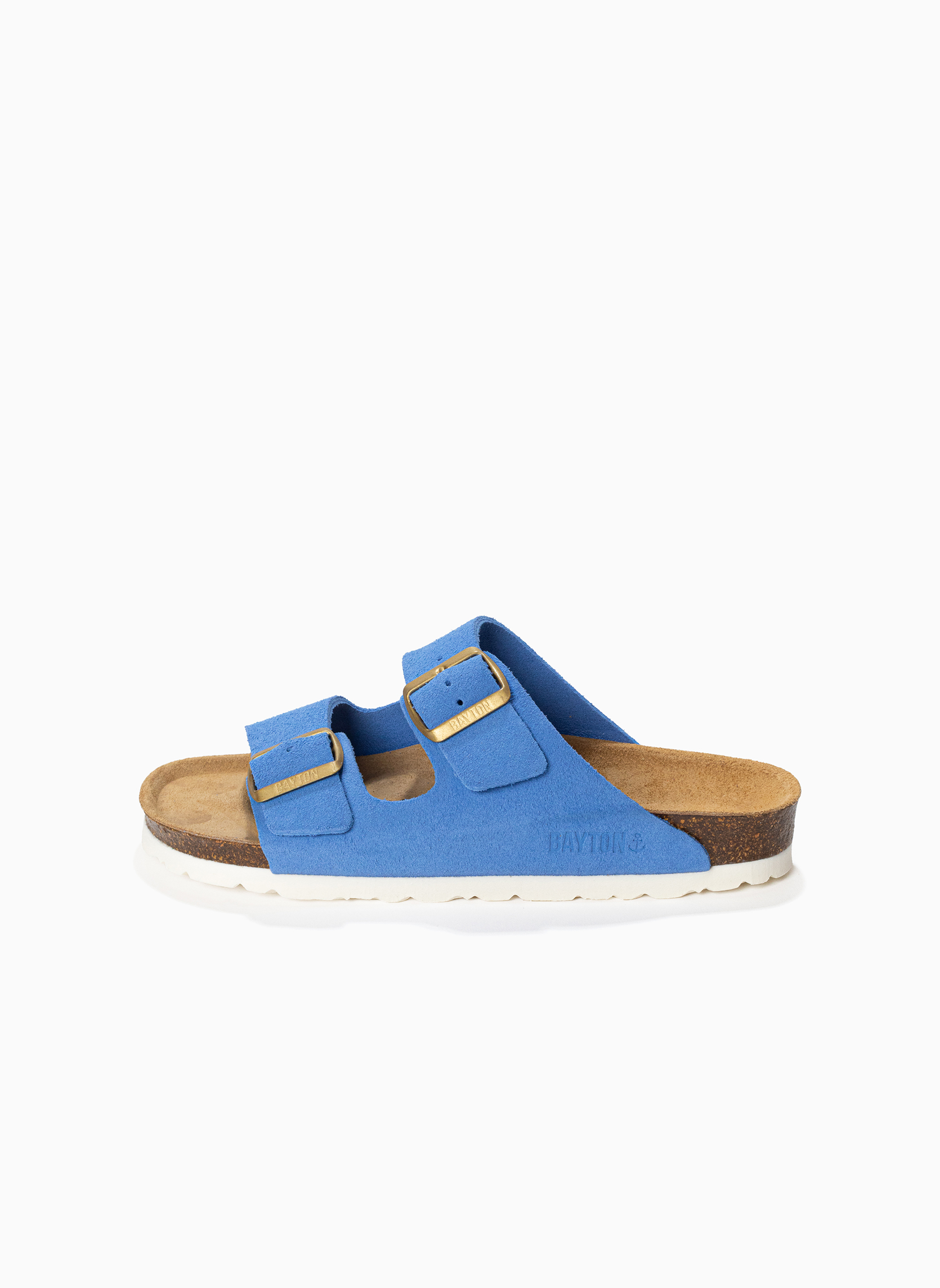 Mules en cuir suédé ATLAS femme bleu Bayton Mules en cuir suédé ATLAS femme bleu Bleu