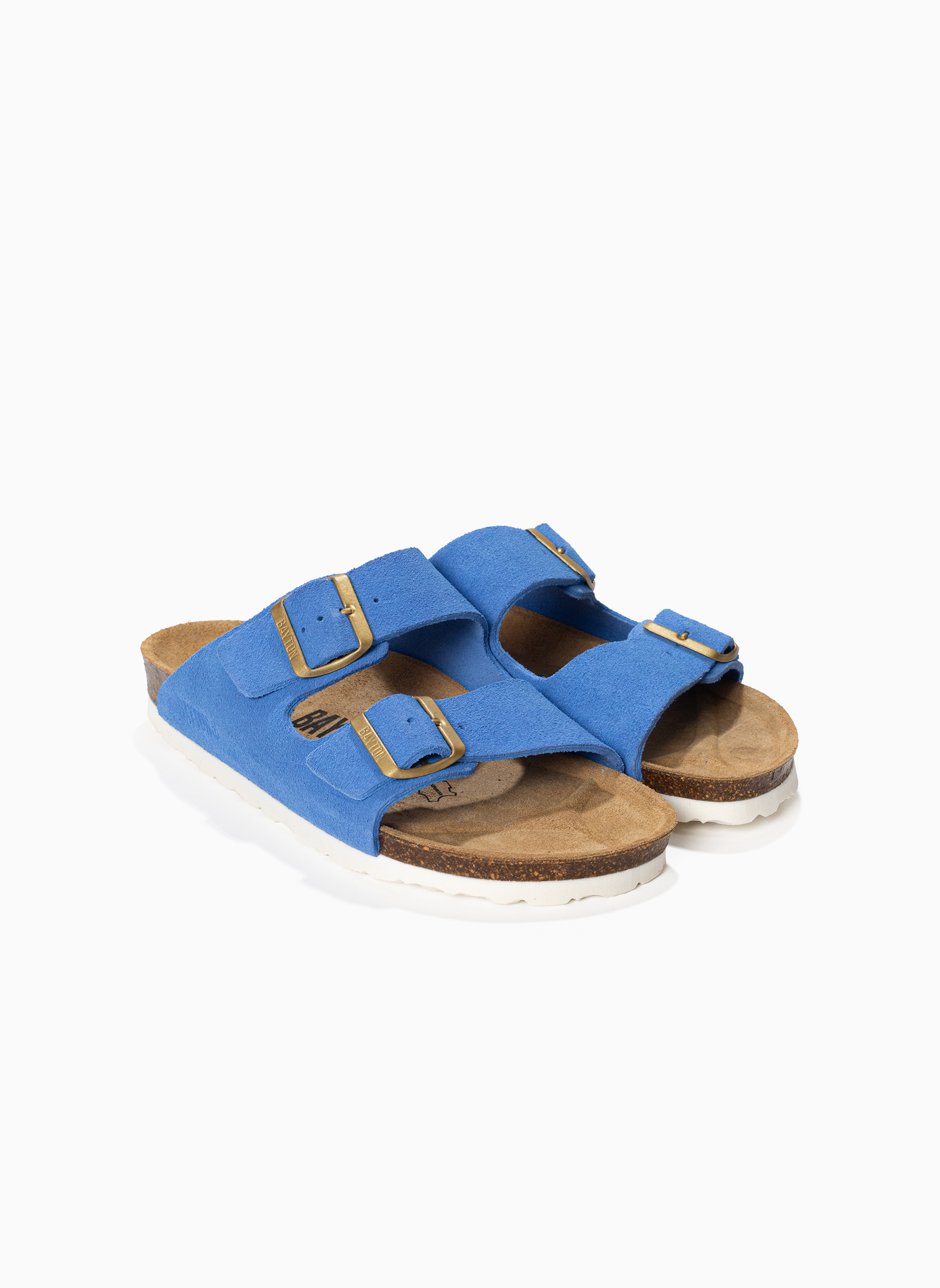 Mules en cuir suédé ATLAS femme bleu Bayton Mules en cuir suédé ATLAS femme bleu Bleu