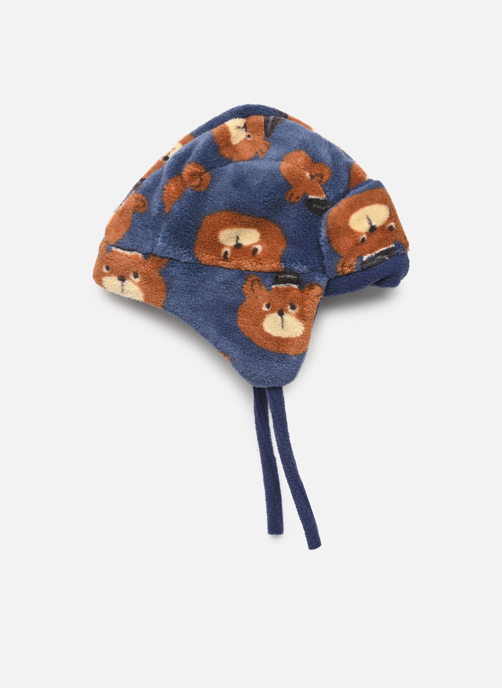 Mutsen Bears Earflap Beanie jongens blauw Tinycottons Mutsen Bears Earflap Beanie jongens blauw LIGHT NAVY