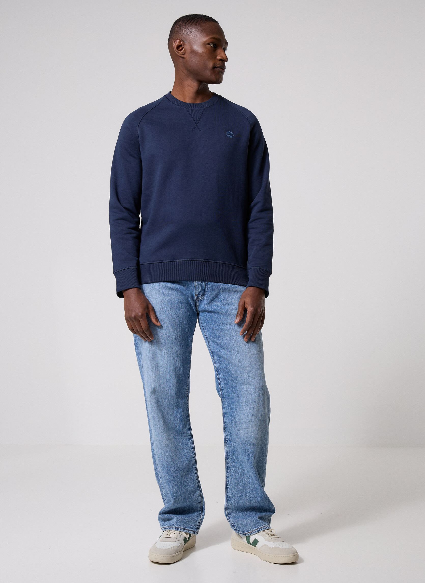 Sweats EXET Brushed Back Crew Sweat homme bleu Timberland Sweats EXET Brushed Back Crew Sweat homme bleu DARK SAPPHIRE/DARK DENIM