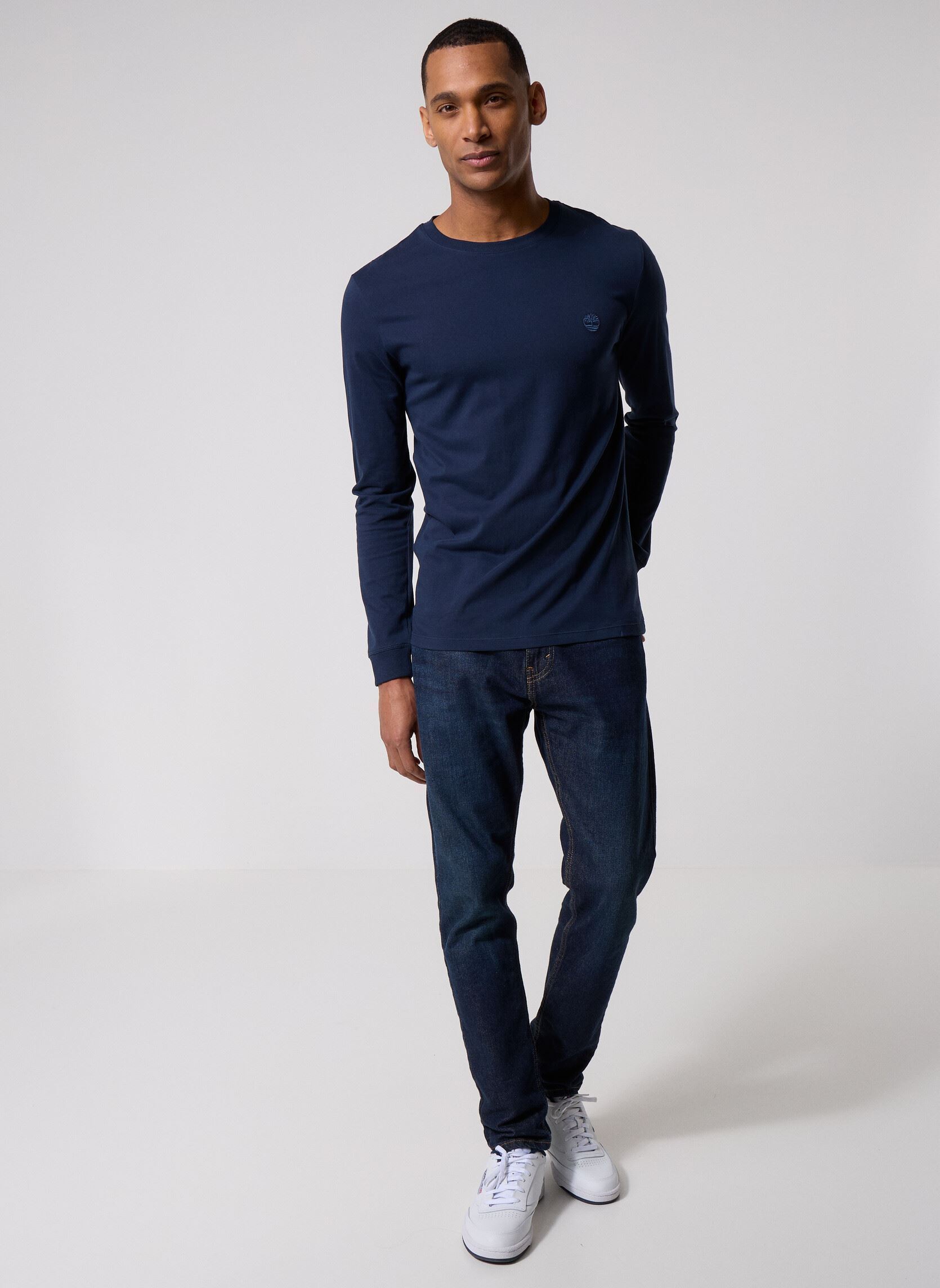 Tee-shirts manches longues DNRV Long Sleeve Tee homme bleu Timberland Tee-shirts manches longues DNRV Long Sleeve Tee homme bleu DARK SAPPHIRE/DARK DENIM