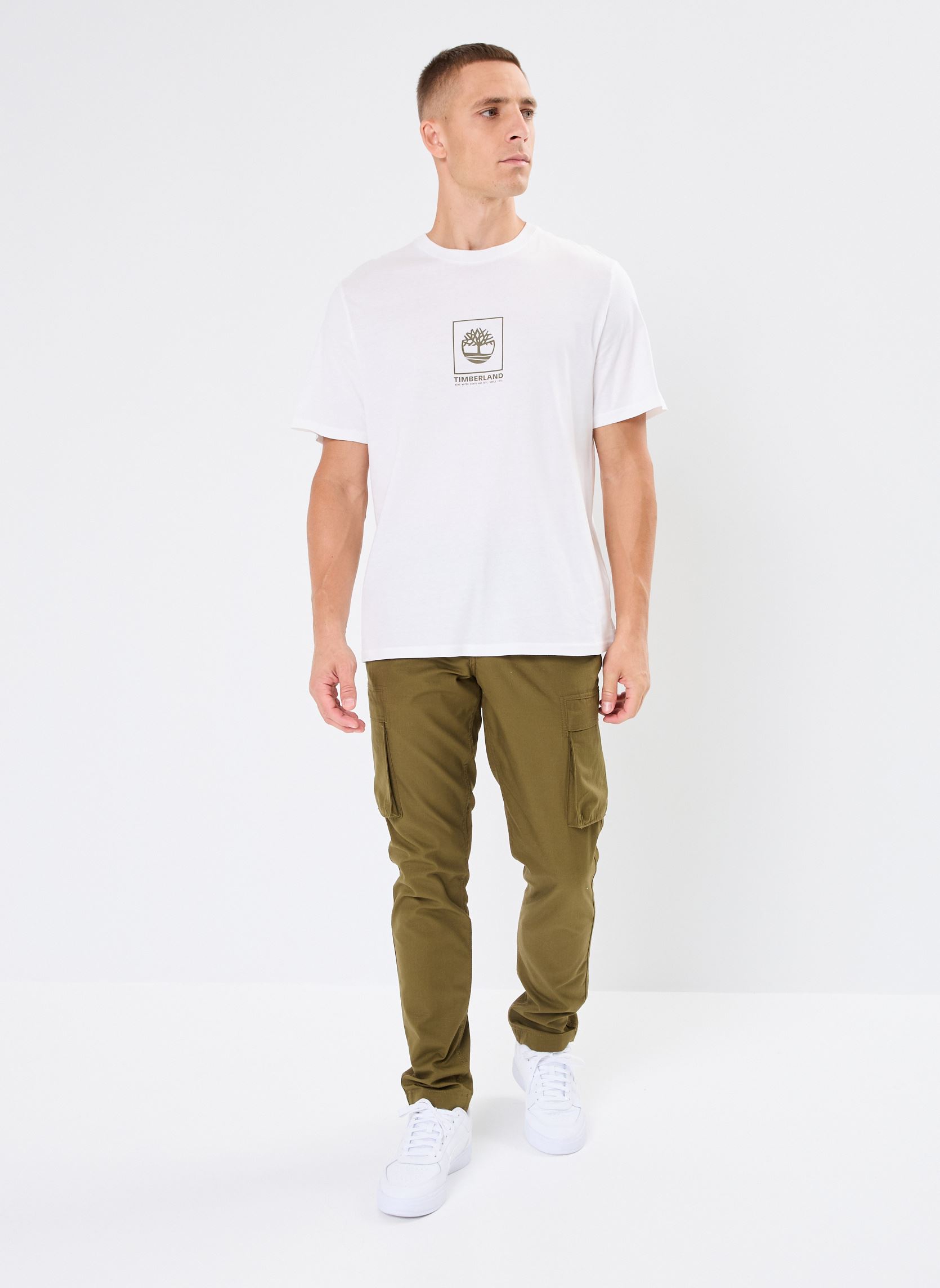 Kurzarm-T-Shirts SS STACK Camo Tee herren weiß Timberland Kurzarm-T-Shirts SS STACK Camo Tee herren weiß WHITE